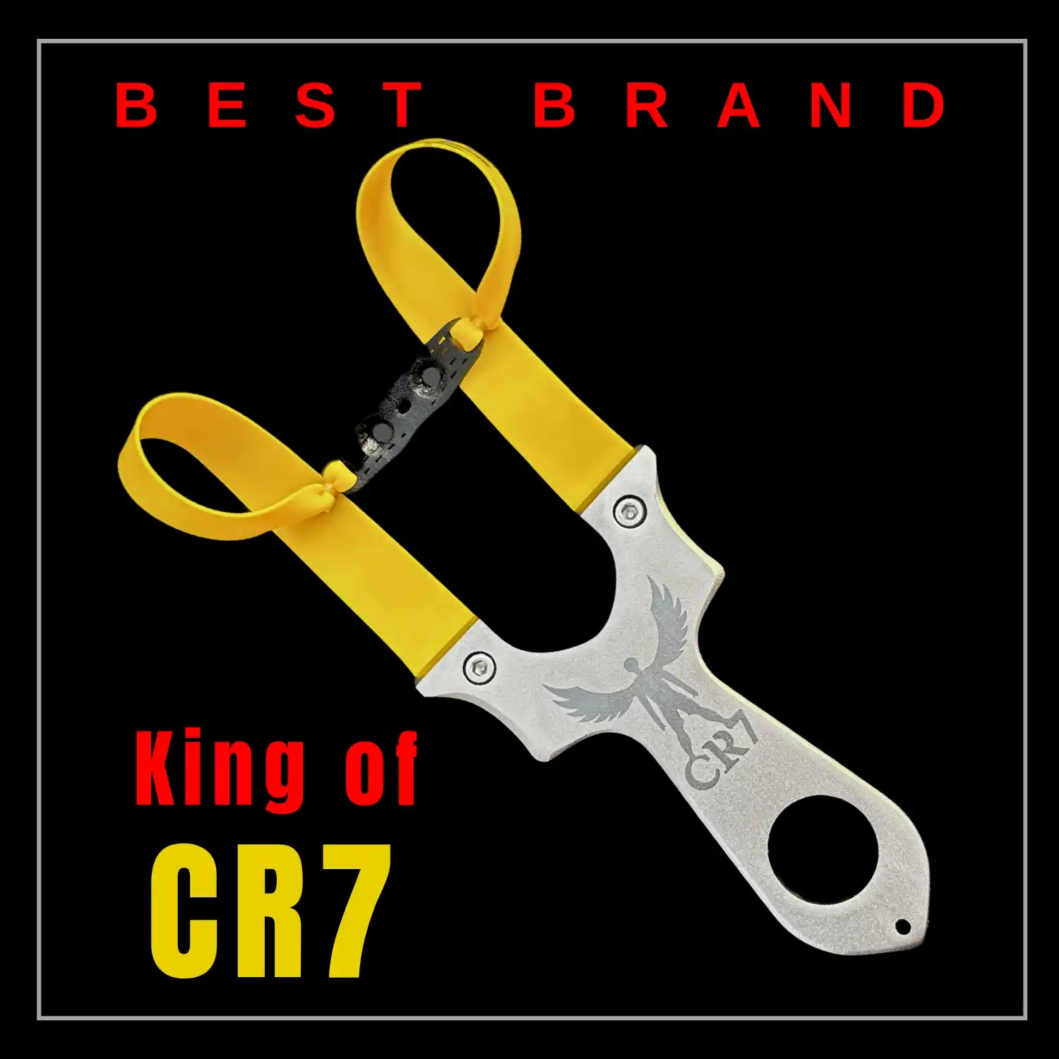 High Impact Stainless Steel Slingshot for Hunting with Precise Rubber Band | Model S7