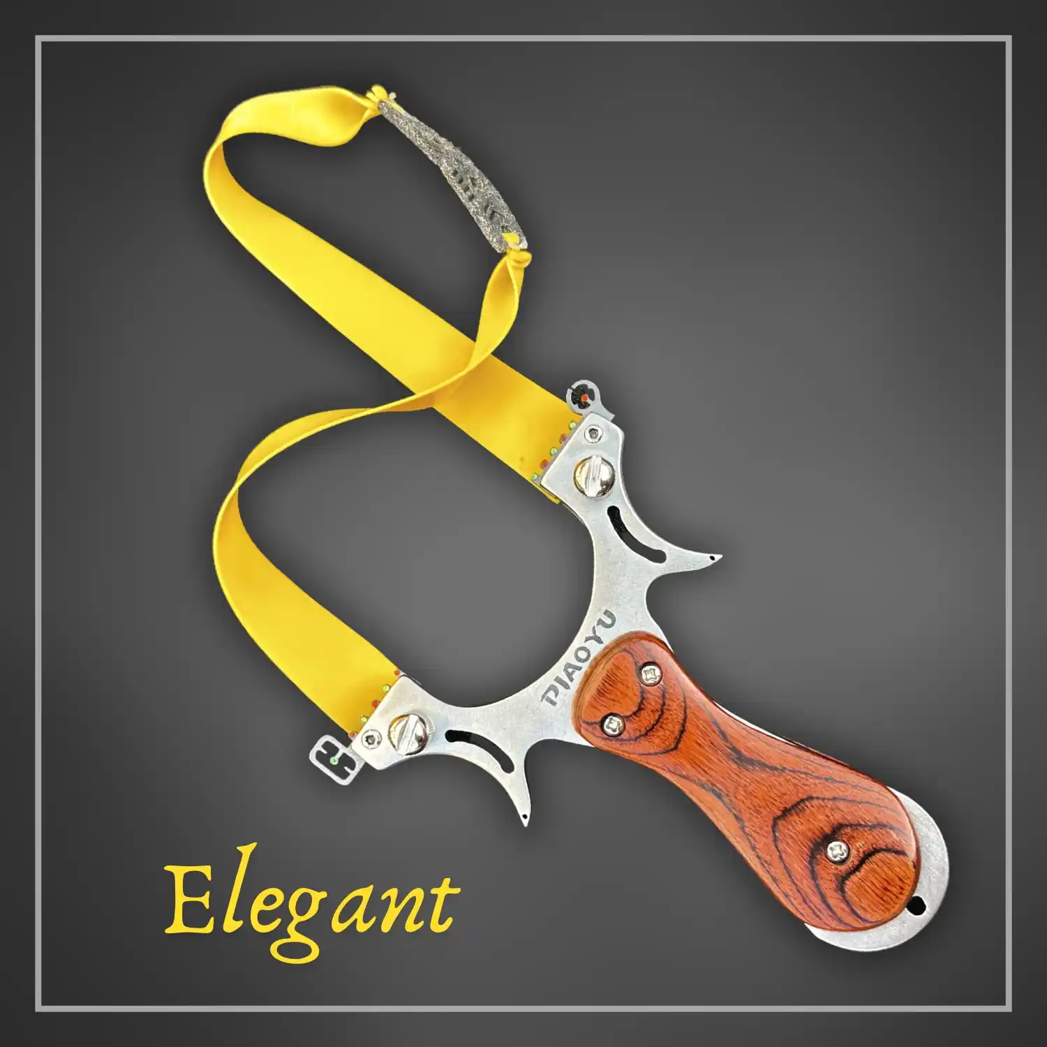 Easy Grip Stainless Steel Slingshot for Hunting with Flat Rubber Band | Model S36