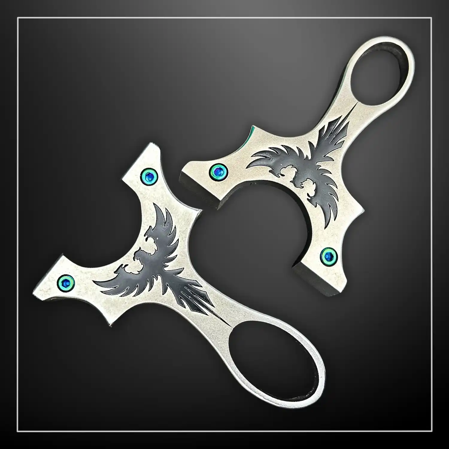 Powerful Stainless Steel Slingshot with Strong Rubber Band for Hunting | Model S2