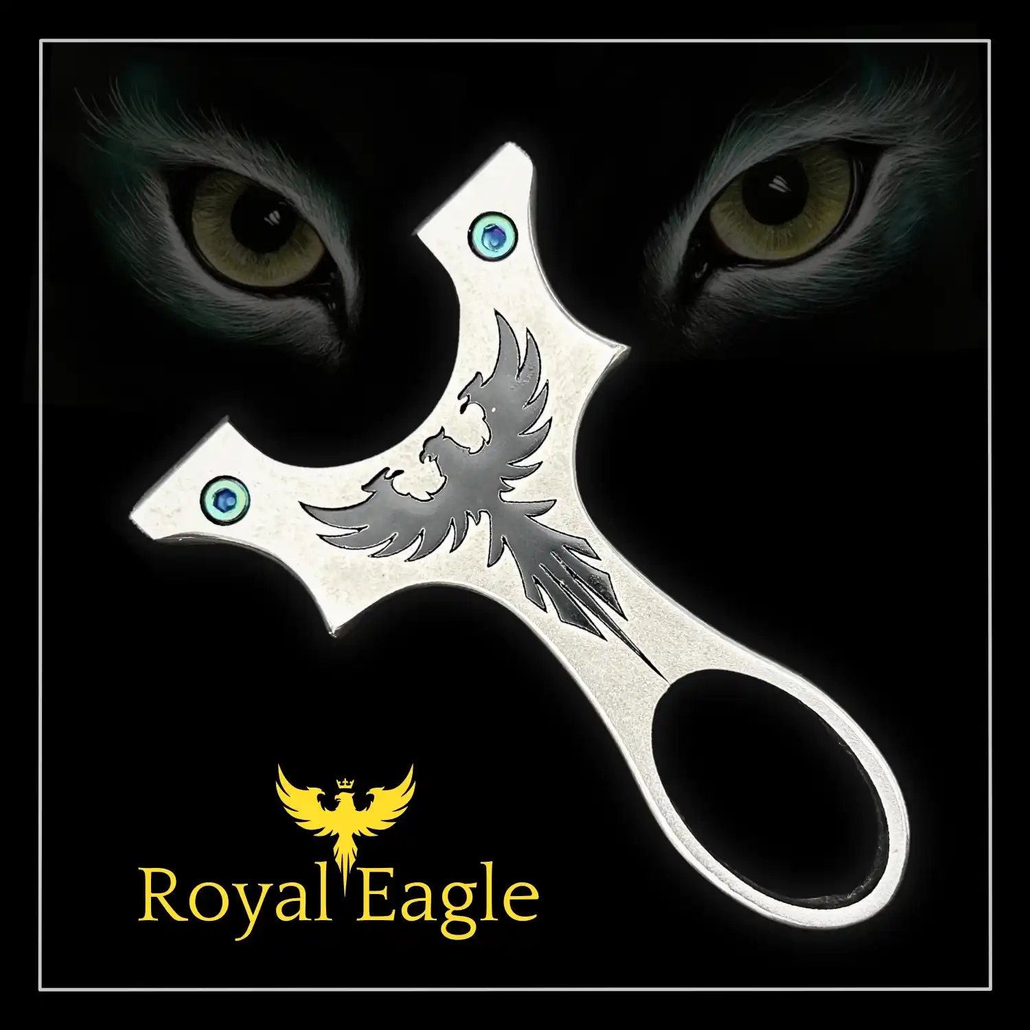 Powerful Stainless Steel Slingshot with Strong Rubber Band for Hunting | Model S2