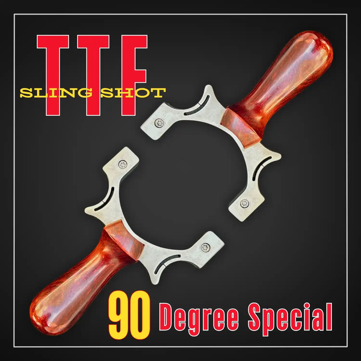 High Performance Titanium Slingshot for Hunting Birds & Targeting Darts | Model S24