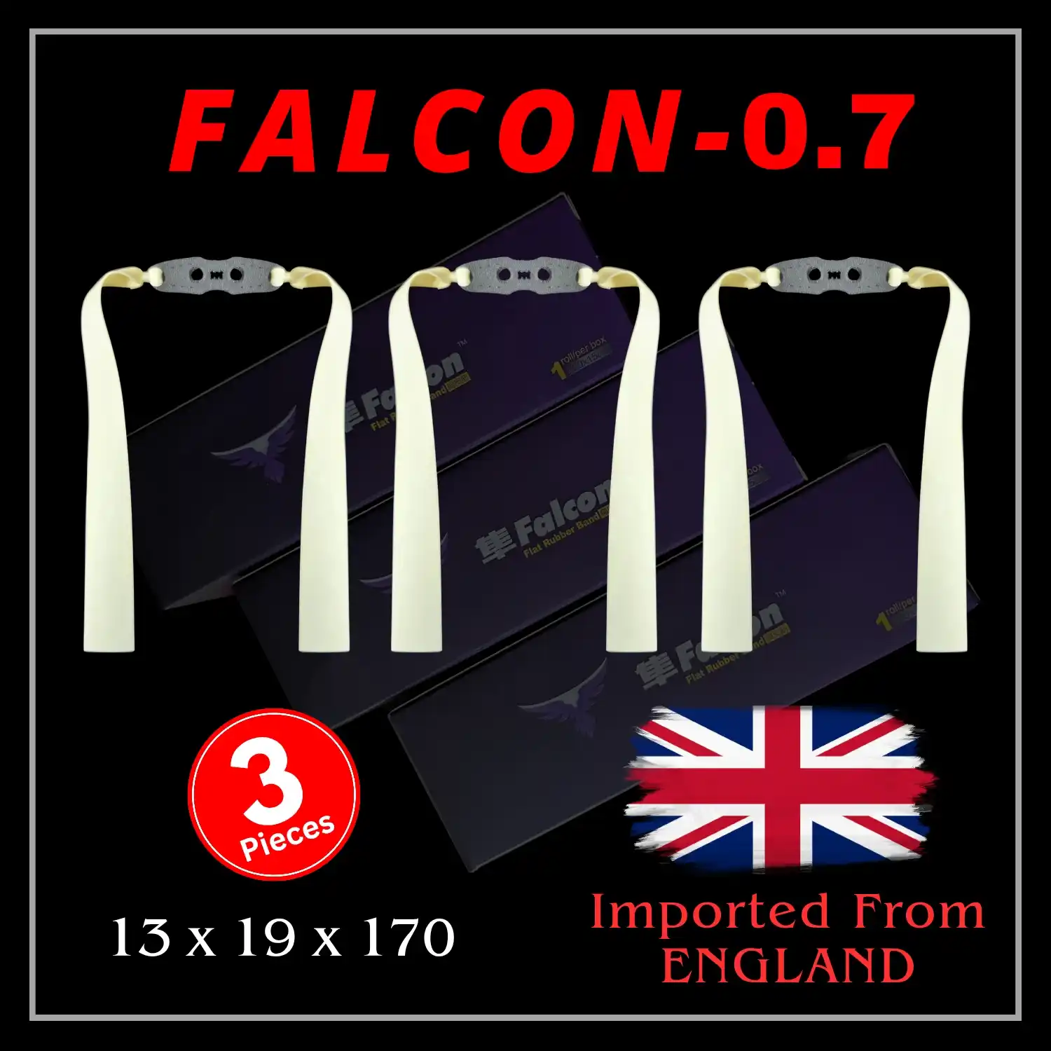 Falcon 0.7 This falcon brand is the most used brand by slingshot players in continental Europe, it is specially designed for hunting, and its speed and performance are high, so it is loved by European slingshot players.