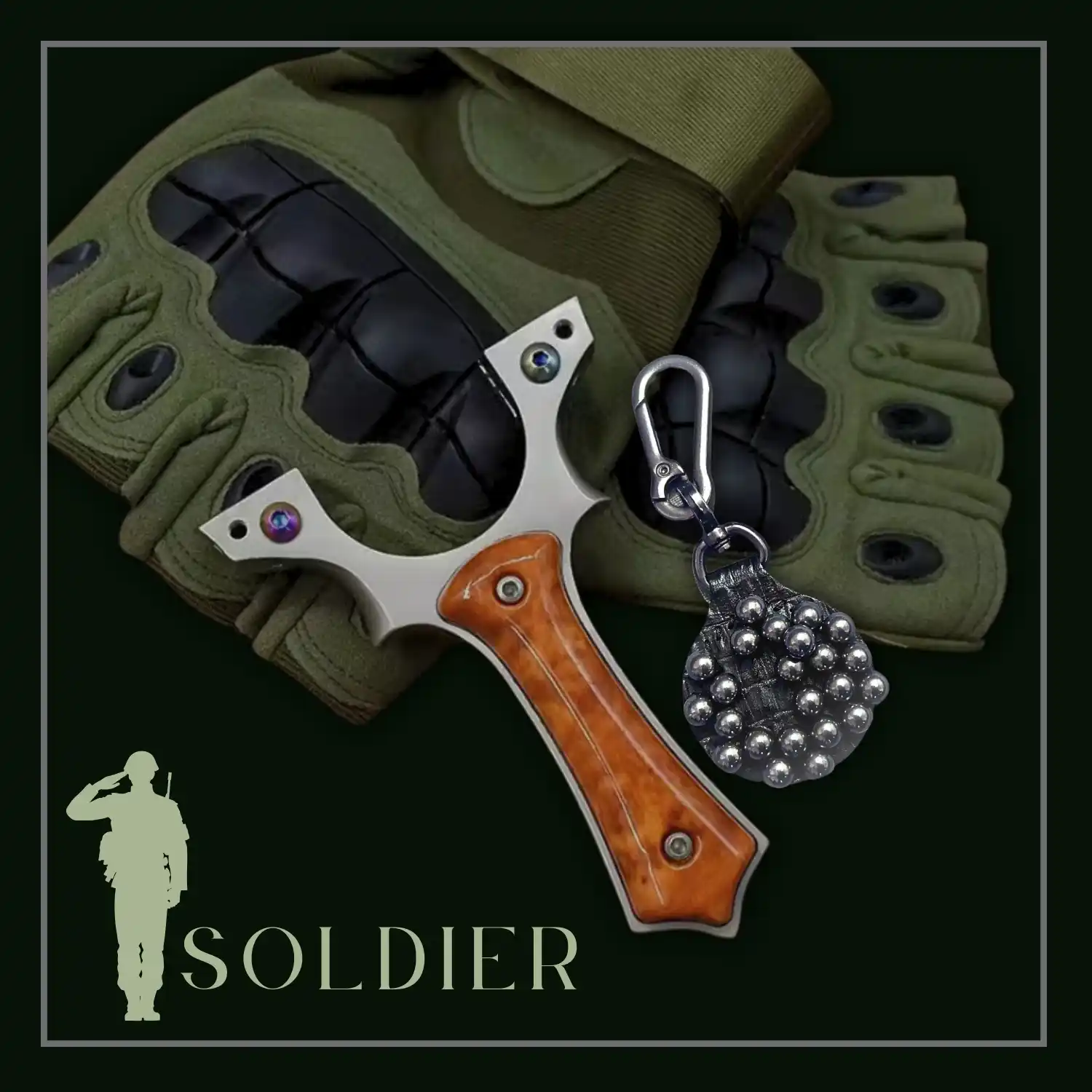 Slingshot Stainless Steel Outdoor Shooting Adult Competitive Flat Leather Quick Pressure Slingshot Hunting Slingshot Model S77