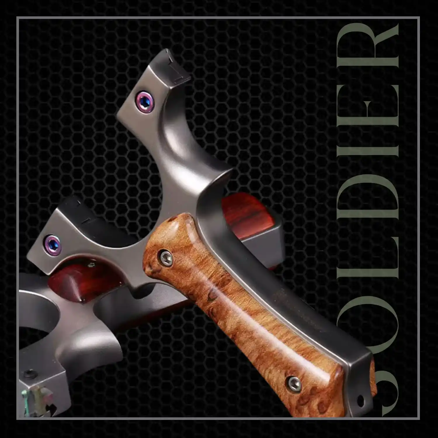 Slingshot Stainless Steel Outdoor Shooting Adult Competitive Flat Leather Quick Pressure Slingshot Hunting Slingshot Model S77