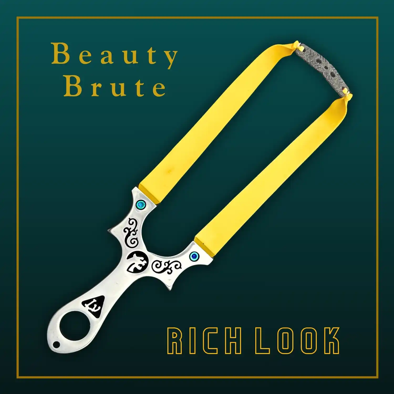 Professional Gulel / Slingshot for Hunting and Camping | Silver | Pack of 1 | Model No : S59