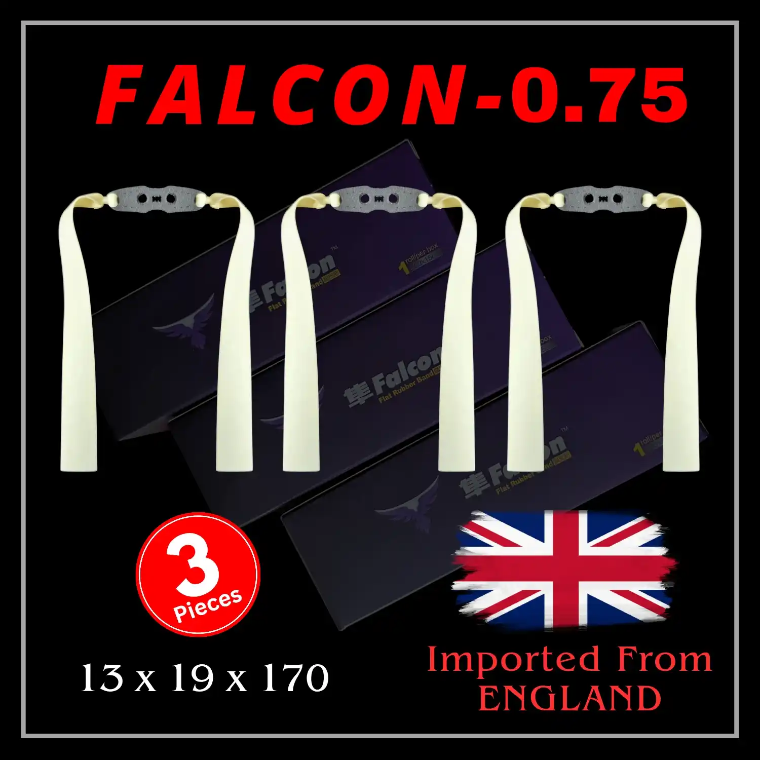 Falcon 0.75 This falcon brand is the most used brand by slingshot players in continental Europe, it is specially designed for hunting, and its speed and performance are high, so it is loved by European slingshot players.