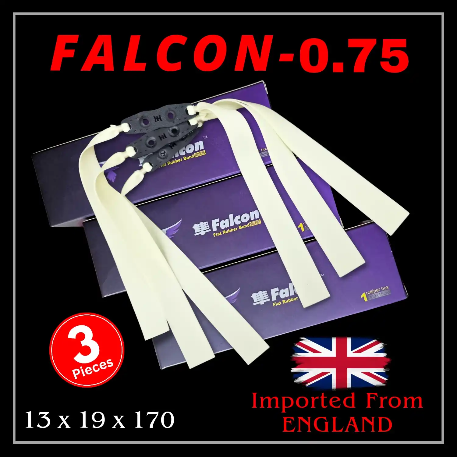 Falcon 0.75 This falcon brand is the most used brand by slingshot players in continental Europe, it is specially designed for hunting, and its speed and performance are high, so it is loved by European slingshot players.
