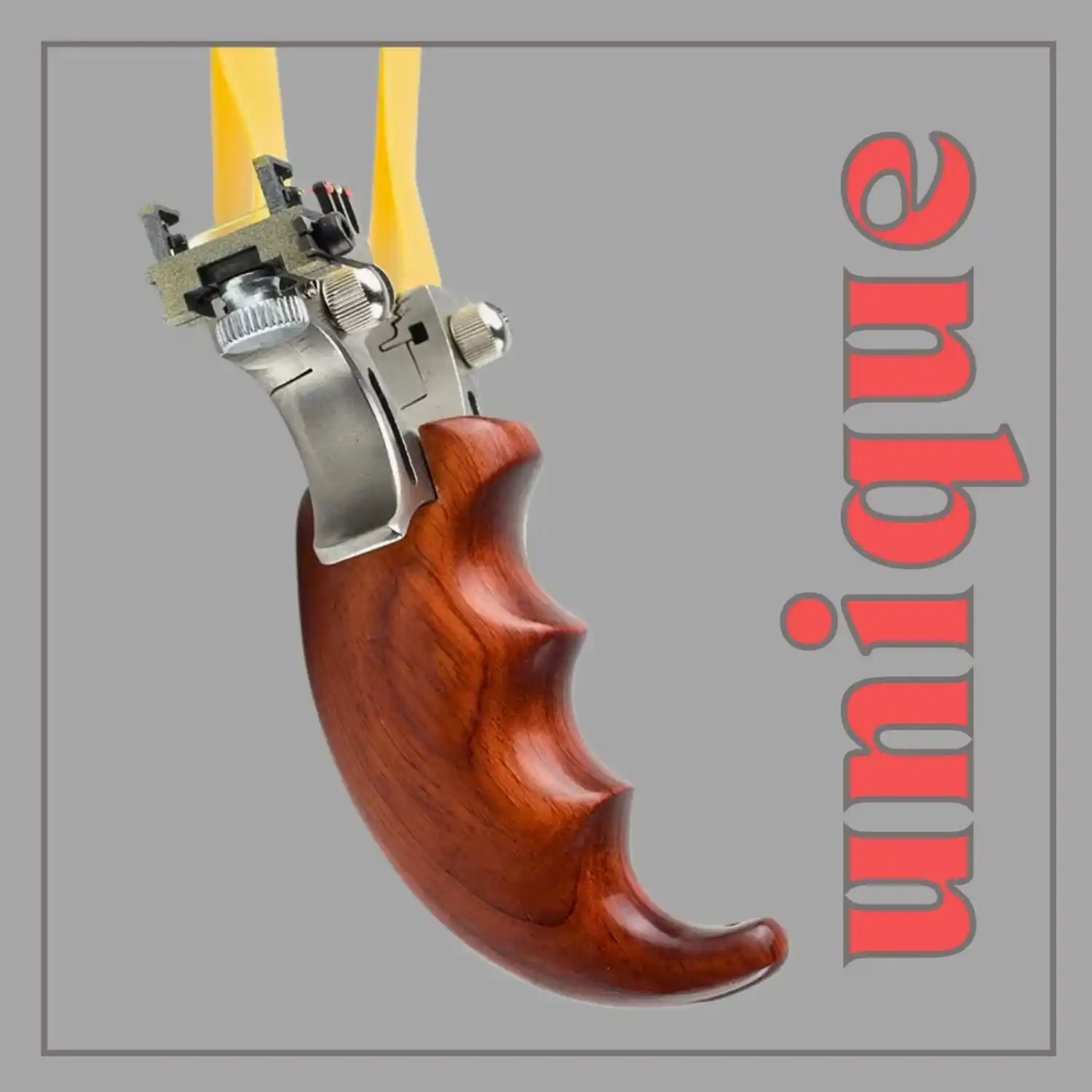 Outdoor Hunting and Shooting Stainless Steel Slingshot Bidirectional Mobile Sight Competitive Aiming Flat Rubber Band Slingshot Model S80
