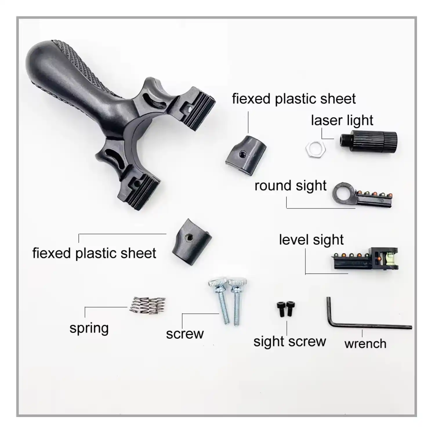 Resin Powerful Slingshot with Laserlight for Easy Targeting | Model S52 | Best Catapult for Hunting