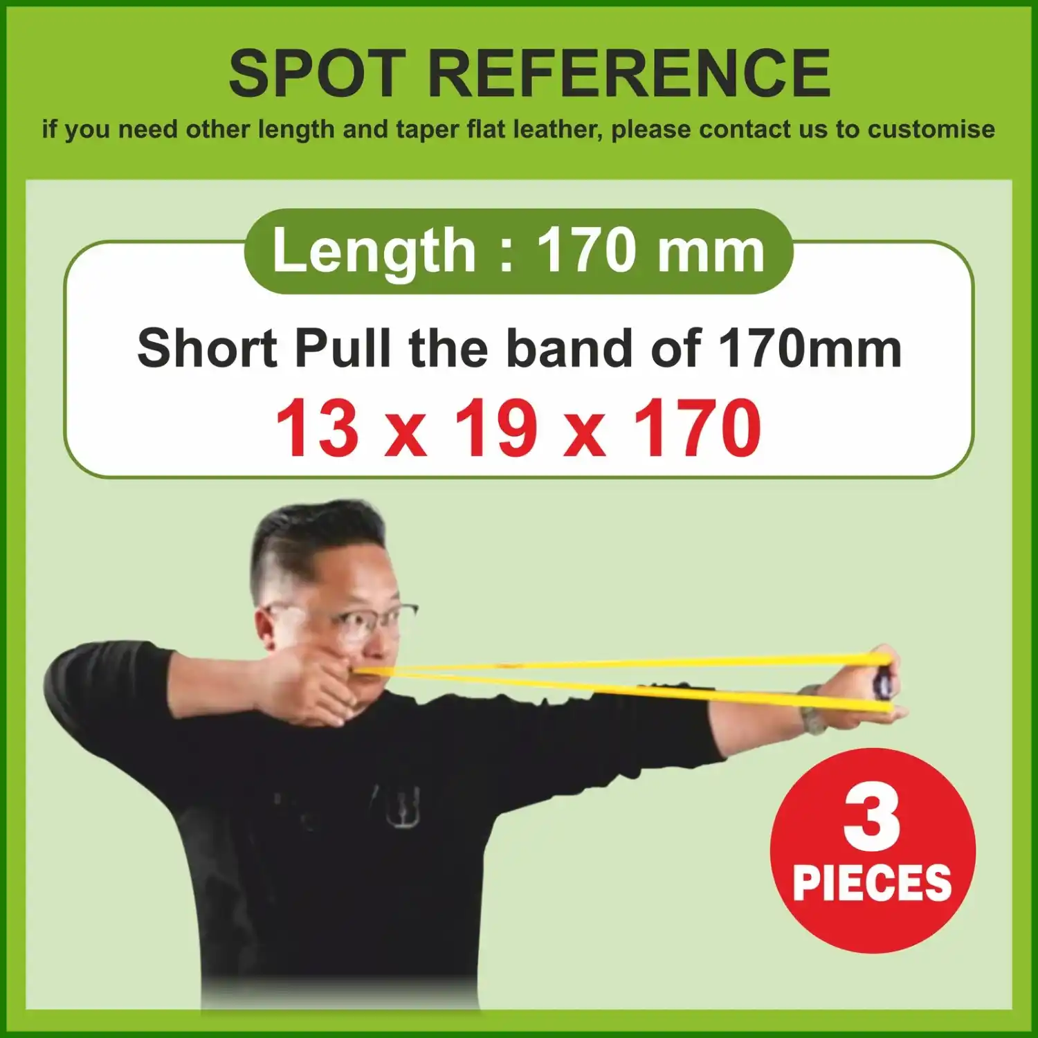 Precise 0.7 Slingshot Rubber Bands (3 Pieces) | High Elastic Latex Flatbands | Durable Replacement Bands for Hunting & Target Practice