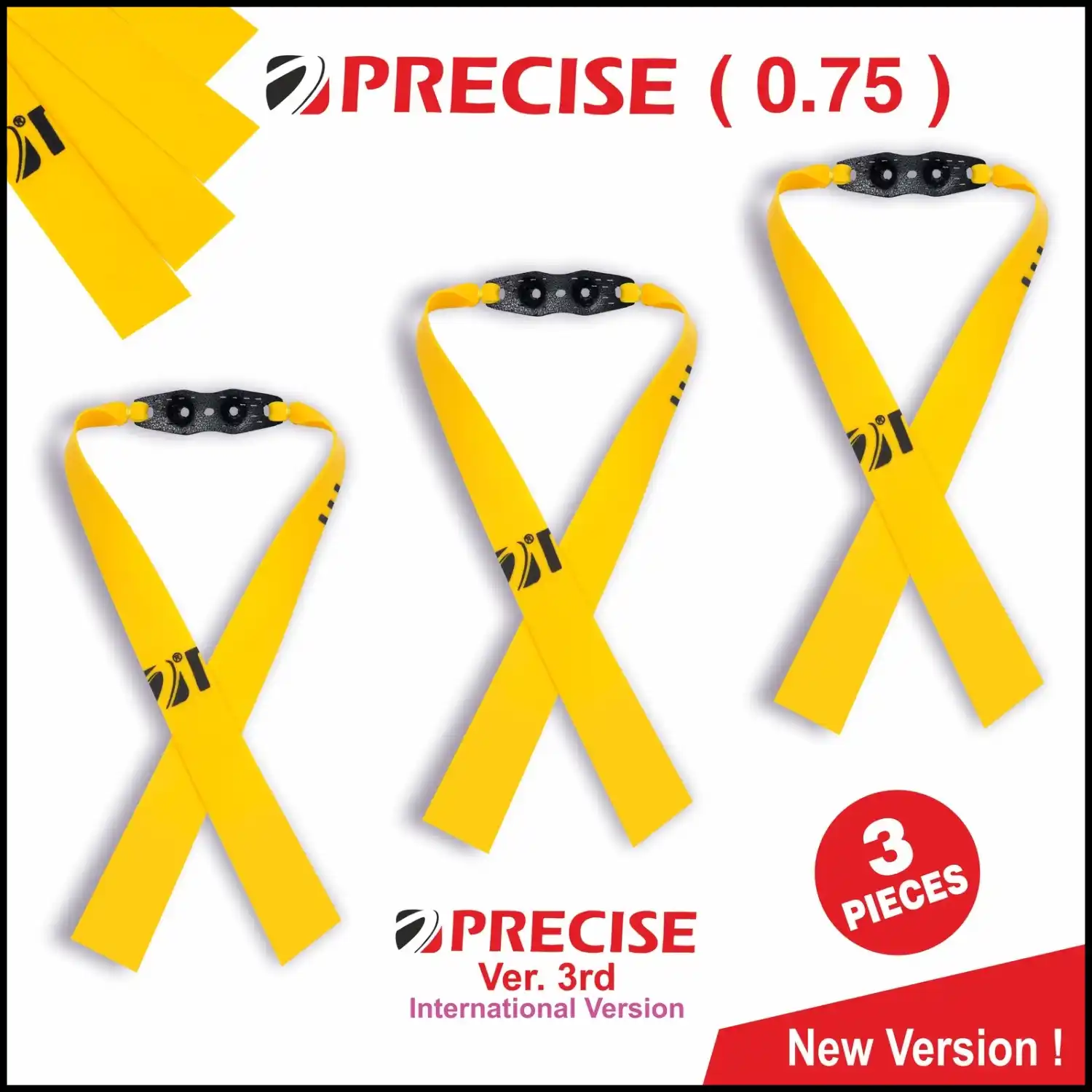 Precise 0.75 Slingshot Rubber Bands (3 Pieces) | High Elastic Latex Flatbands | Durable Replacement Bands for Hunting & Target Shooting