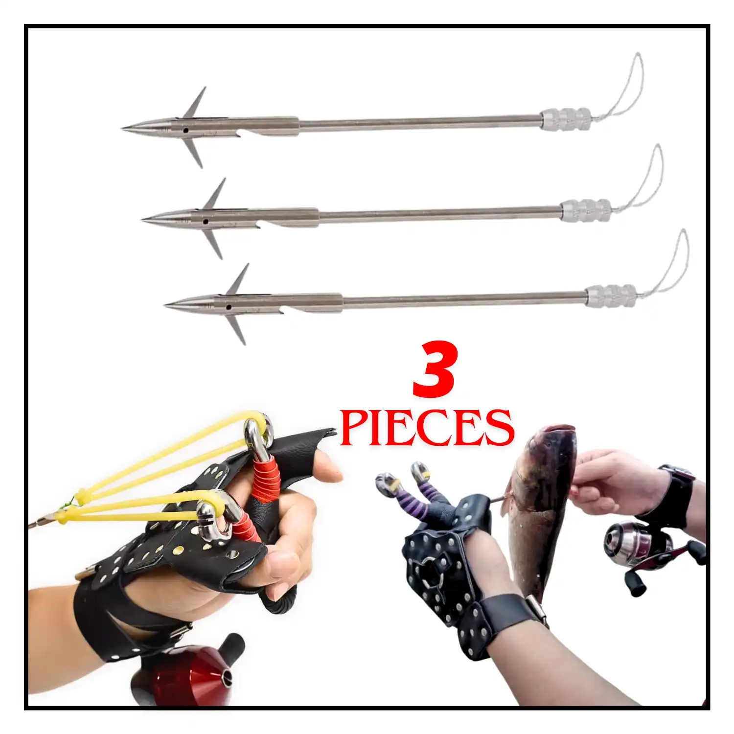 Fishing Darts 3 pcs , High Quality Metal Fish Darts for Outdoor Hunting and Slingshot Dart , Entertainment for River Lake Stream