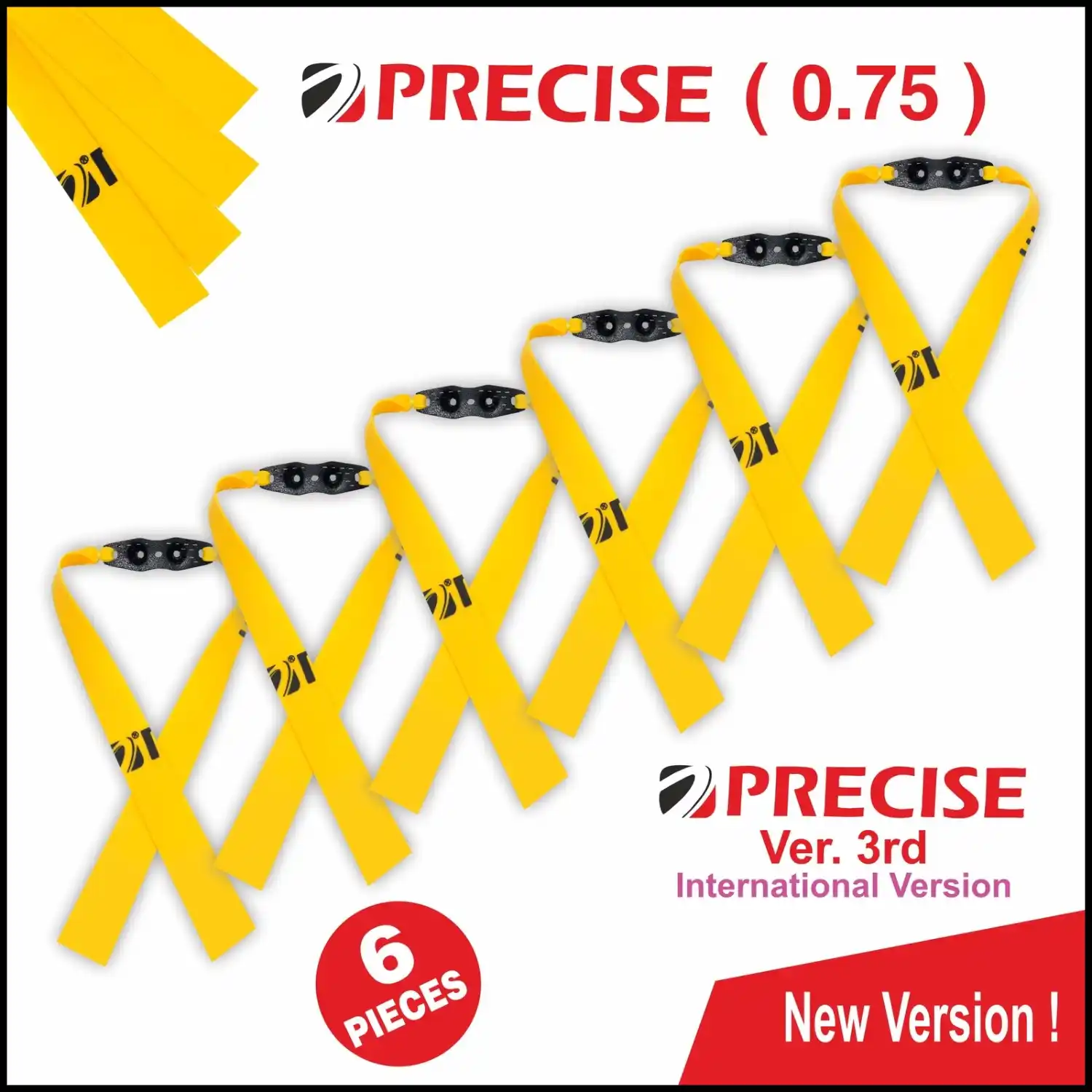 Precise 0.75 Slingshot Rubber Bands (6 Pieces) | High Elastic Latex Flatbands | Durable Replacement Bands for Hunting & Target Shooting