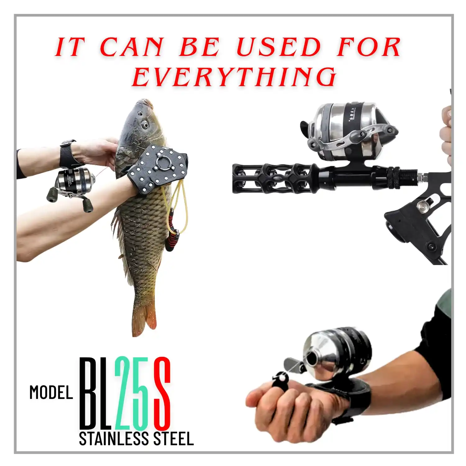 BL25S High Quality Stainless Steel Fishing Reel , High Quality Metal Fishing Reel for Outdoor Hunting and Slingshot Entertainment for River Lake Stream