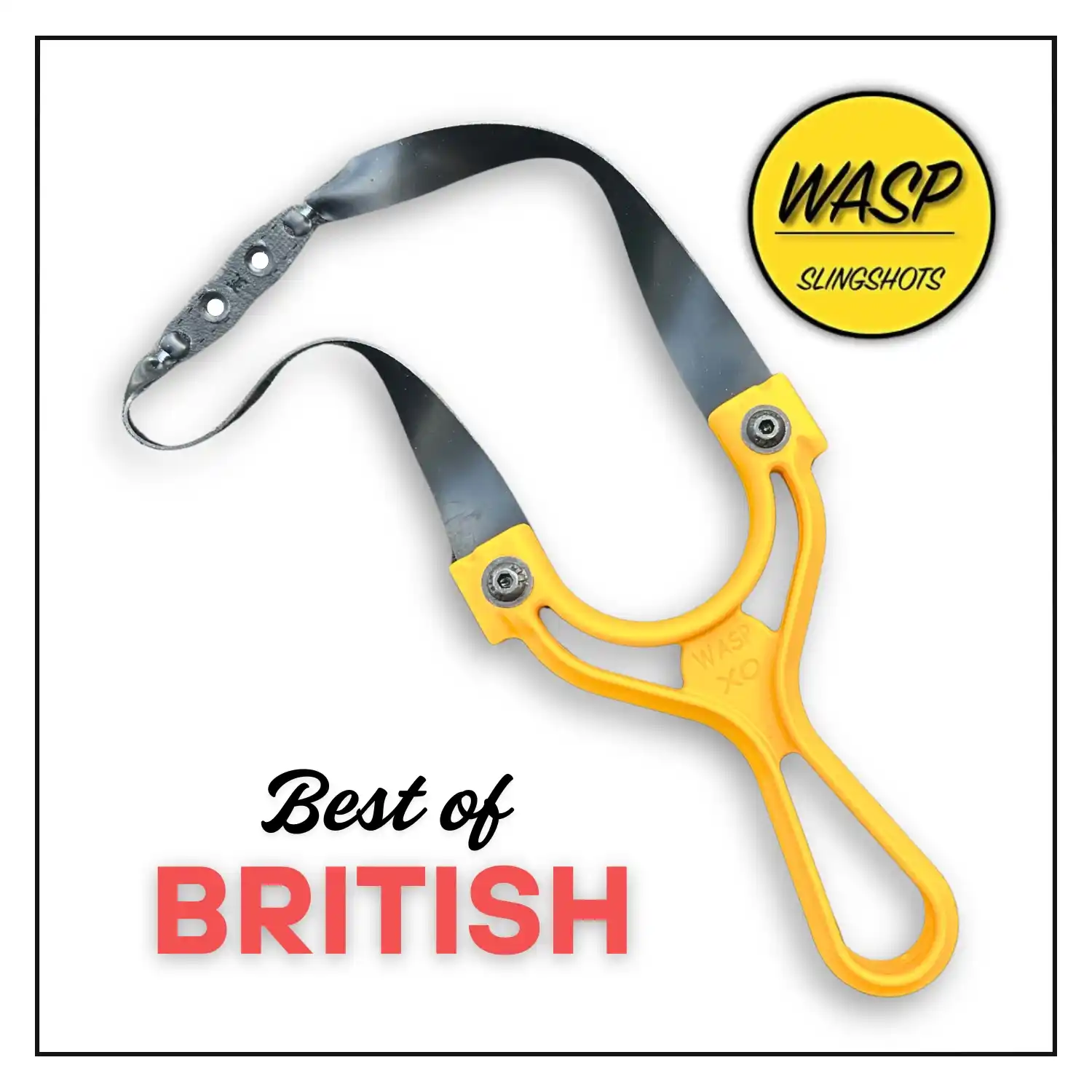 Premium Wasp OTT and TTF Wendigo Slingshot for Hunting | Tournament Slingshot for Camping | Yellow | Pack of 1