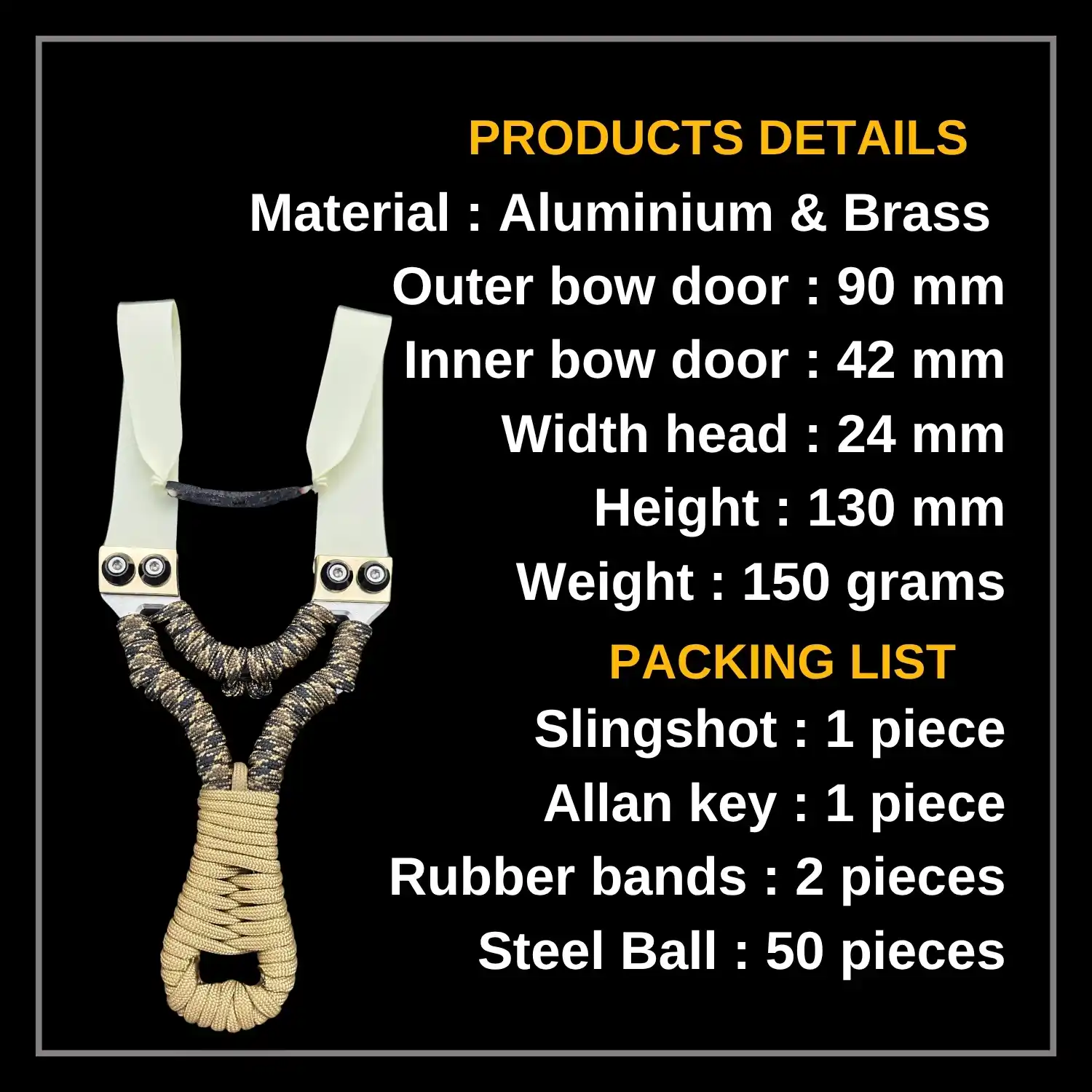 Professional Slingshot for Hunting – Model S46 | Powerful & Precise Catapult Rubber | High Precision Gulel | Made in England