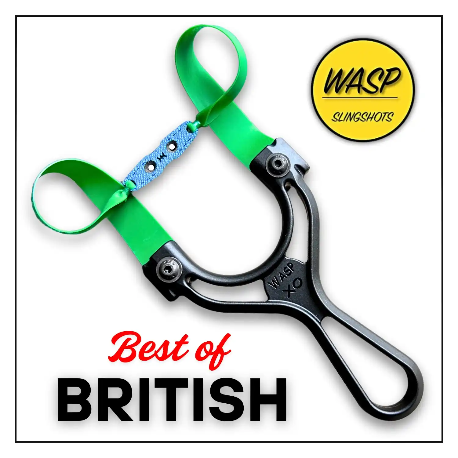 Wasp XO Ultra Light Black Slingshot for Hunting & Camping | OTT and TTF Imported Hunting Slingshot | Pack of 1