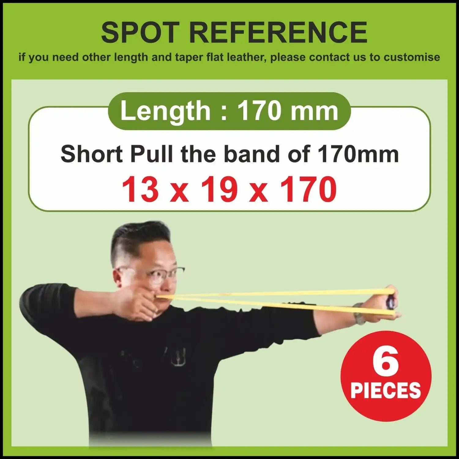 Precise 0.7 Slingshot Rubber Bands (6 Pieces) | High Elastic Latex Flatbands | Durable Replacement Bands for Hunting & Target Practice