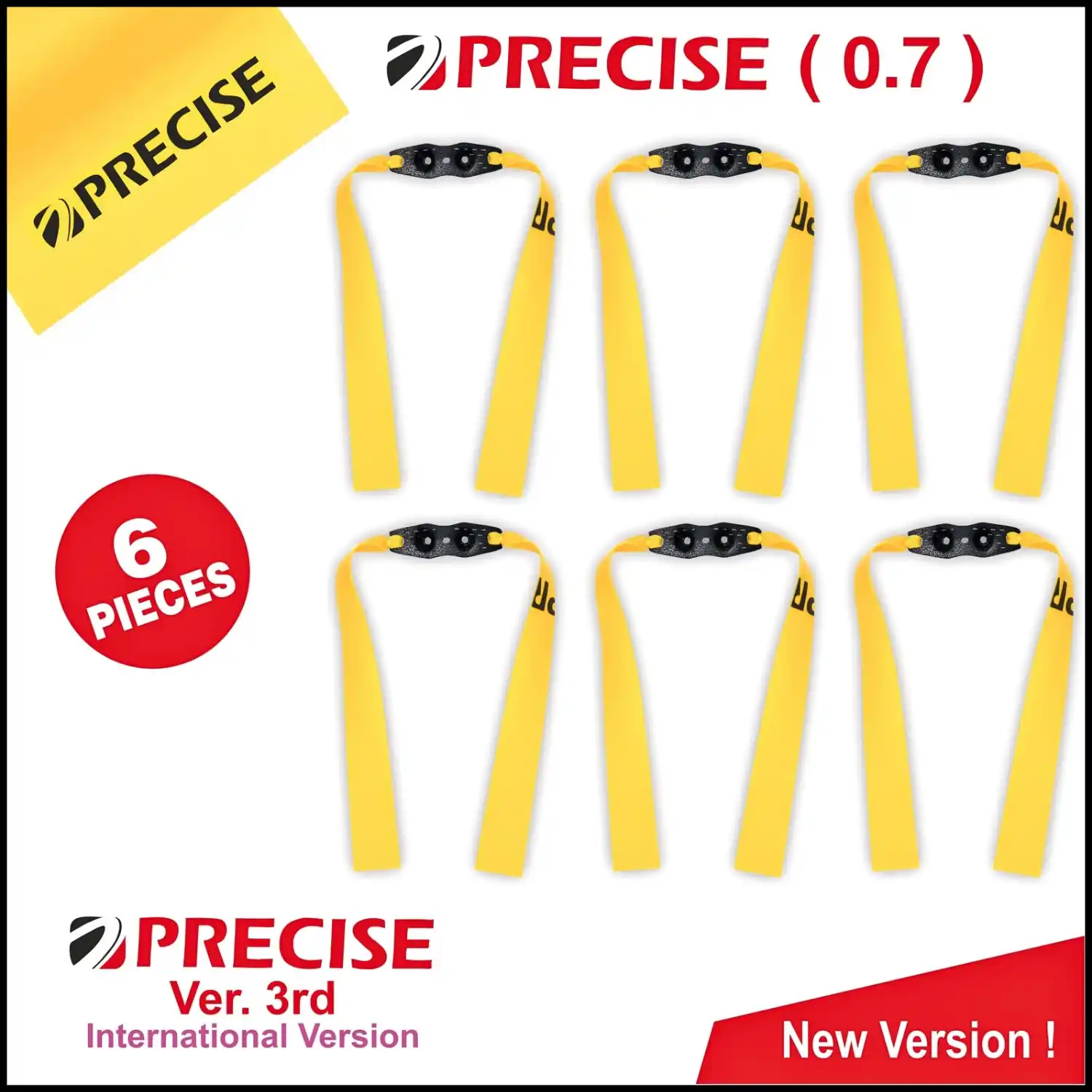 Hunting Special Precise 0.7 Slingshot Rubber Bands (6 Pieces) | High Elastic Latex Flatbands | Durable Replacement Bands for Hunting & Target Practice