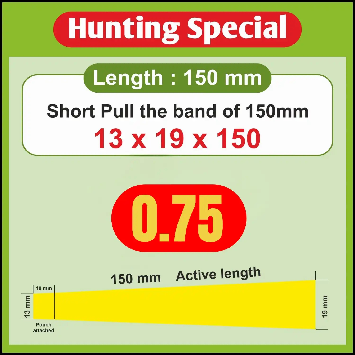 Hunting Special Precise 0.75 Slingshot Rubber Bands (6 Pieces) | High Elastic Latex Flatbands | Durable Replacement Bands for Hunting & Target Shooting