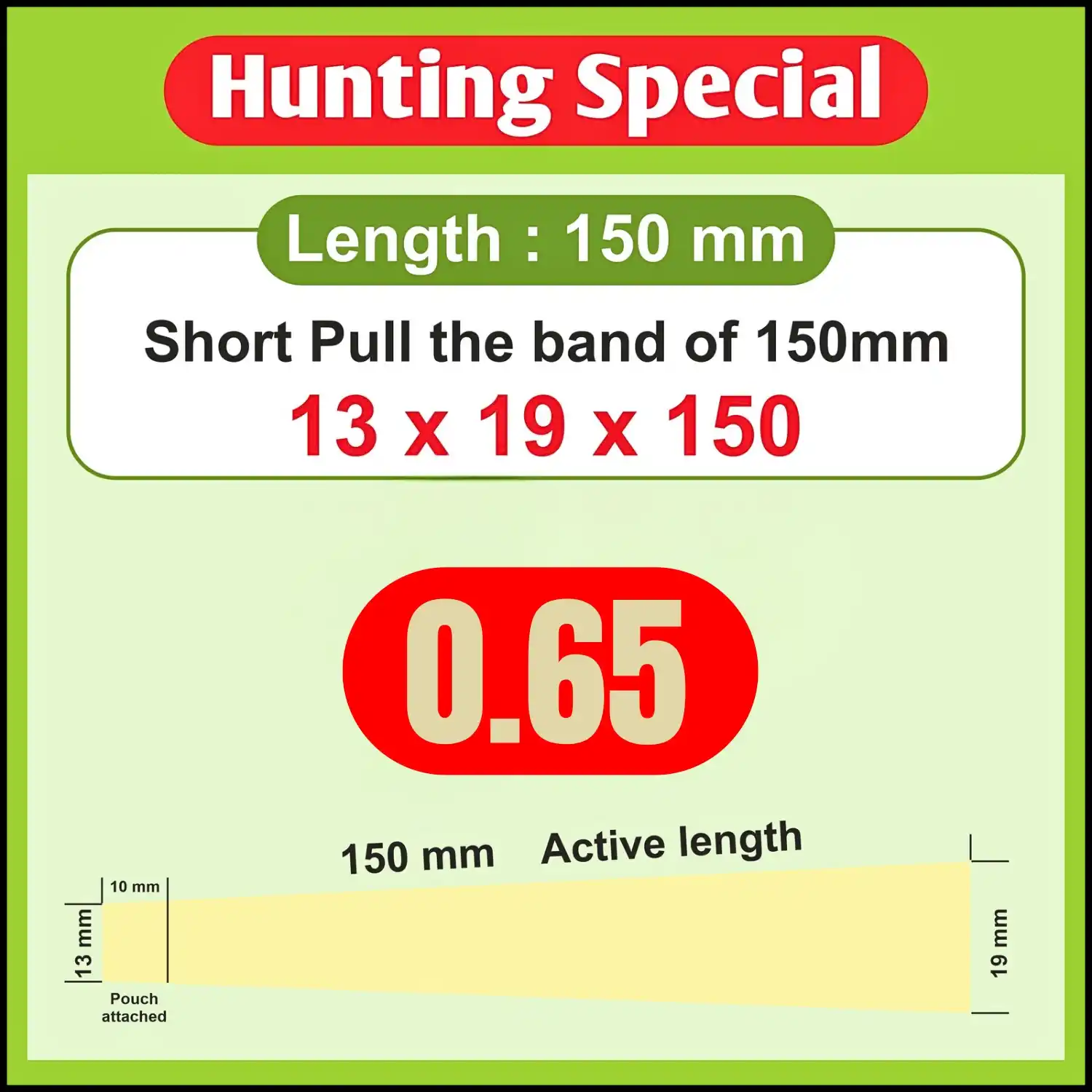 Hunting Special Precise 0.65 Slingshot Rubber Bands (6 Pieces) | High Elastic Latex Flatbands | Durable Replacement Bands for Hunting & Target Shooting