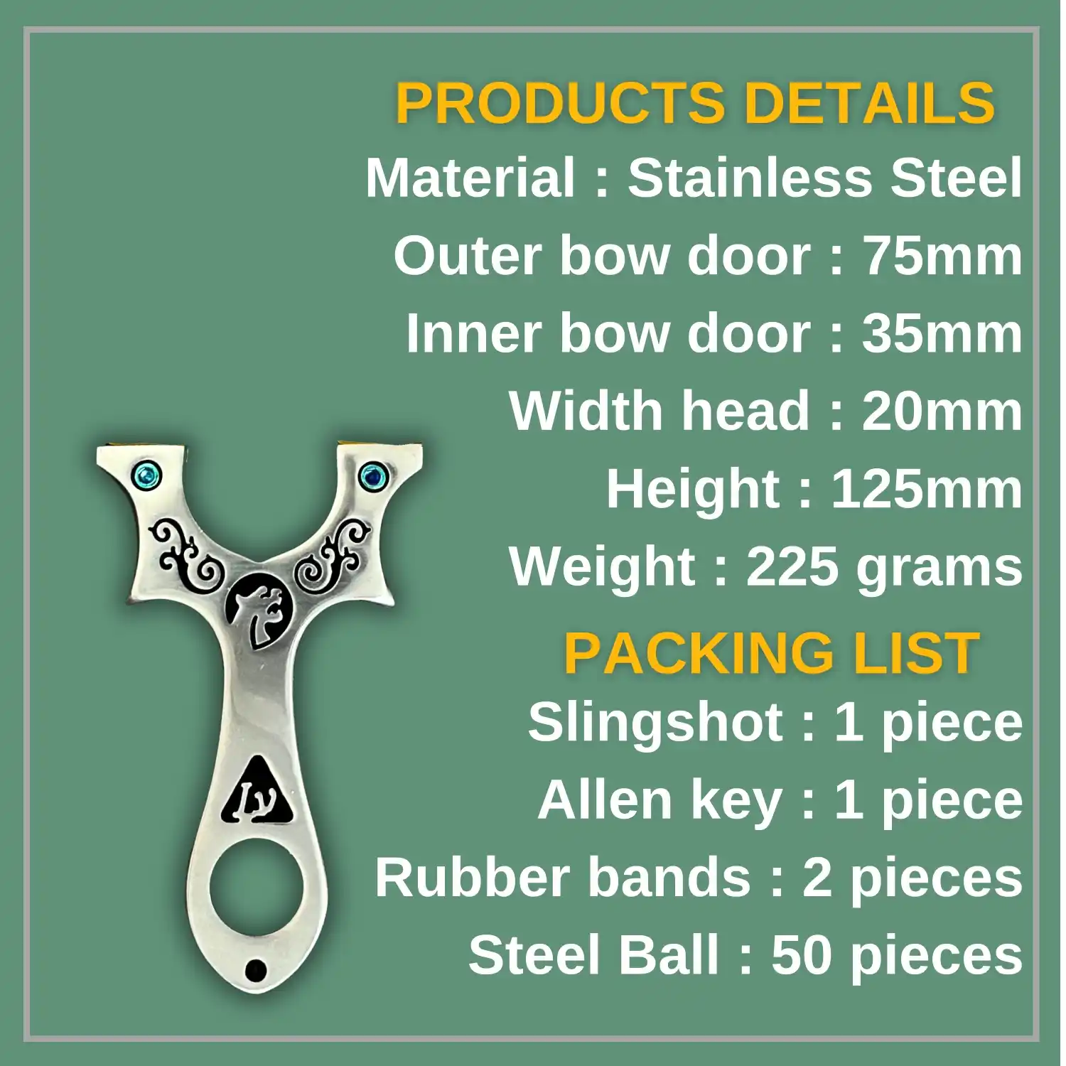 Professional Slingshot for Hunting with Precise Rubber Band | Model S34