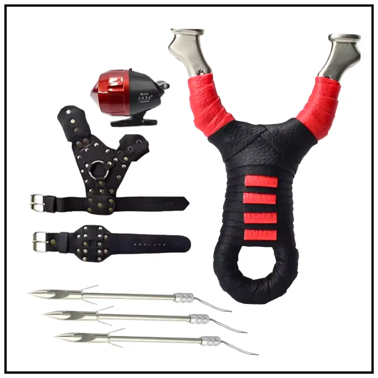 High Power Stainless Steel Fishing Slingshot Combo Set | Left & Right Hand Outdoor Hunting Catapult with Accessories