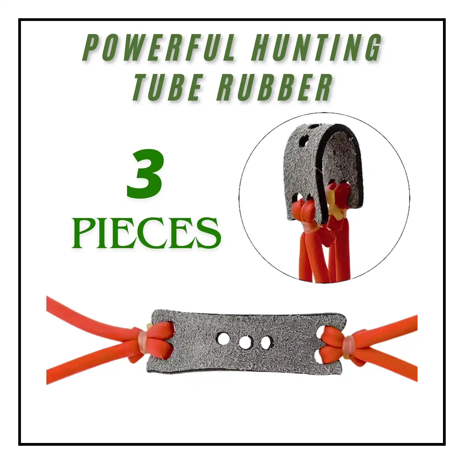 Slingshot Tube Rubber Band for Hunting | High Elastic Latex Gulel Bands | Pack of 3 Replacement Tubes for Outdoor Shooting & Target Practice