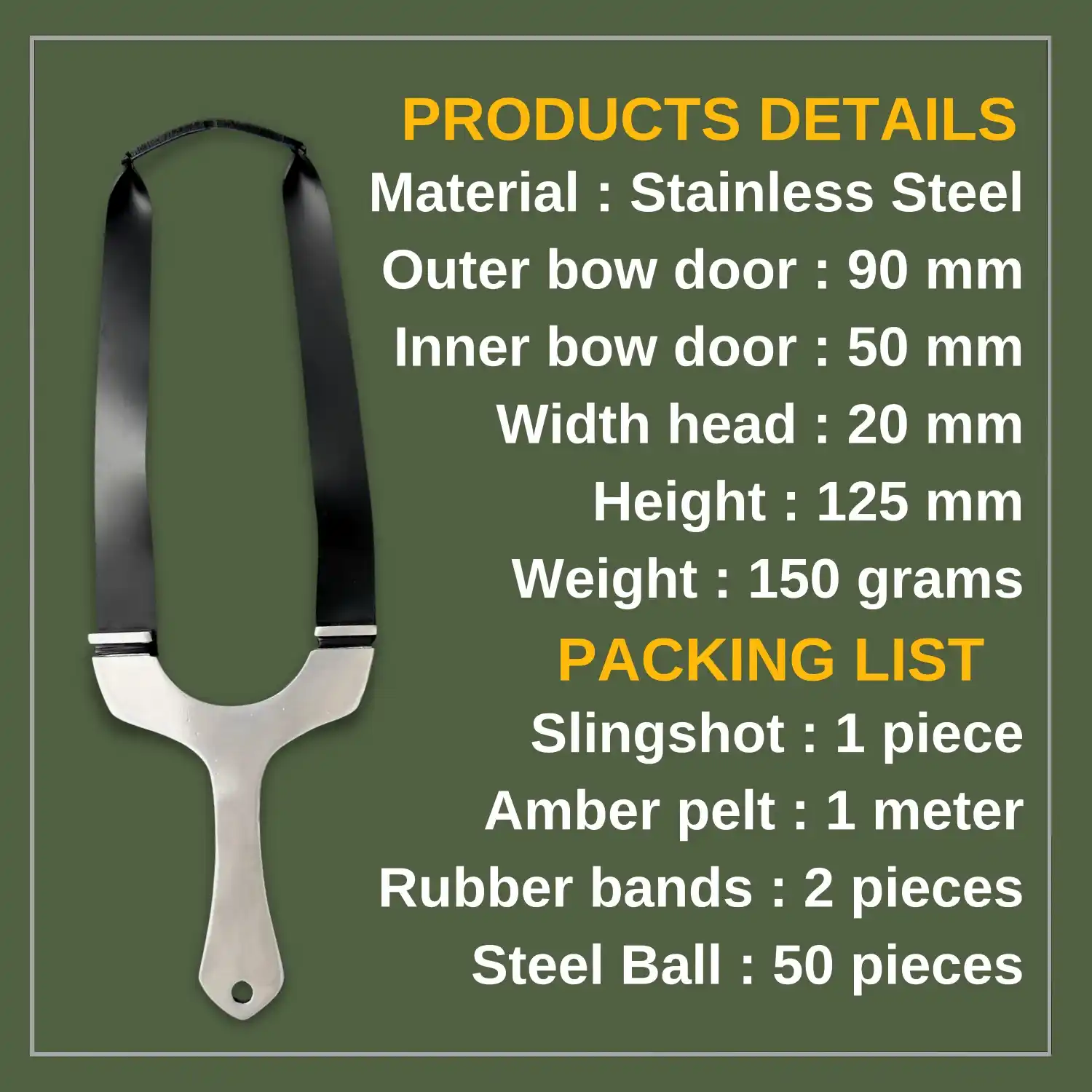 Steel Gulel with Powerful Rubber for Perfect Hunting | Model S49