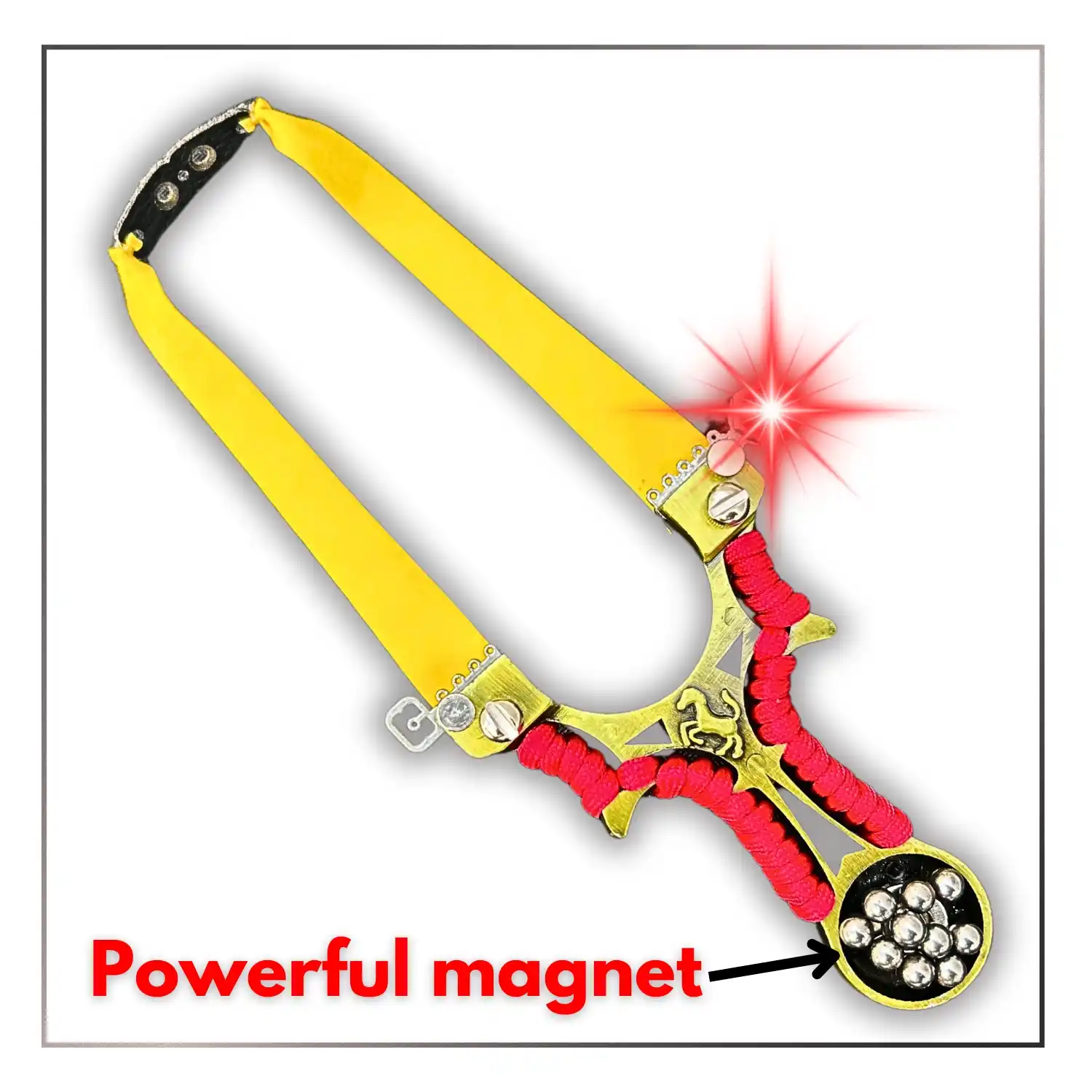 Alloy Magnetic Handheld Slingshot with Powerful Rubber for Hunting / Targeting | Model S5