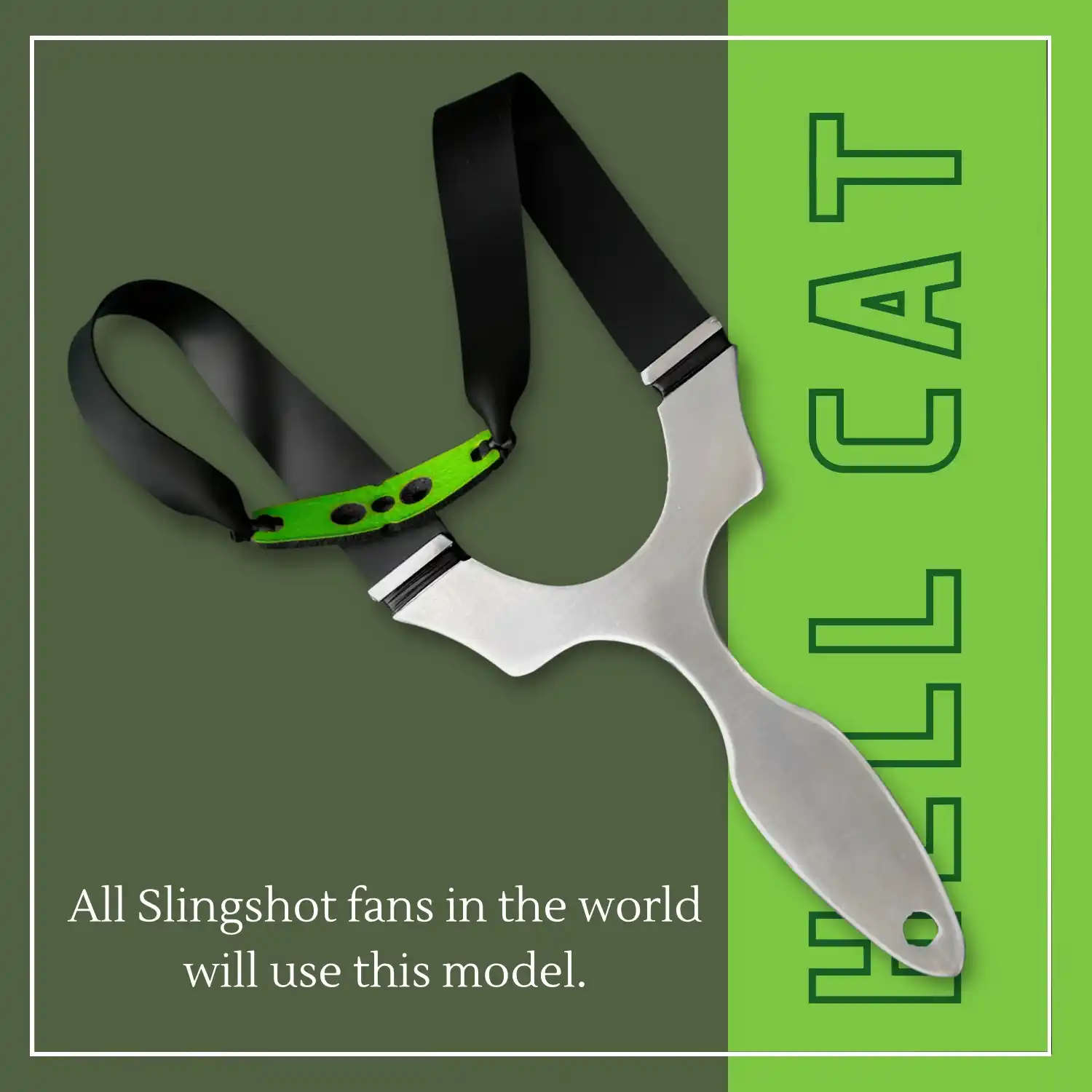 Outdoor Hunting Stainless Steel Slingshot / Gulel with Powerful Rubber | Model S50