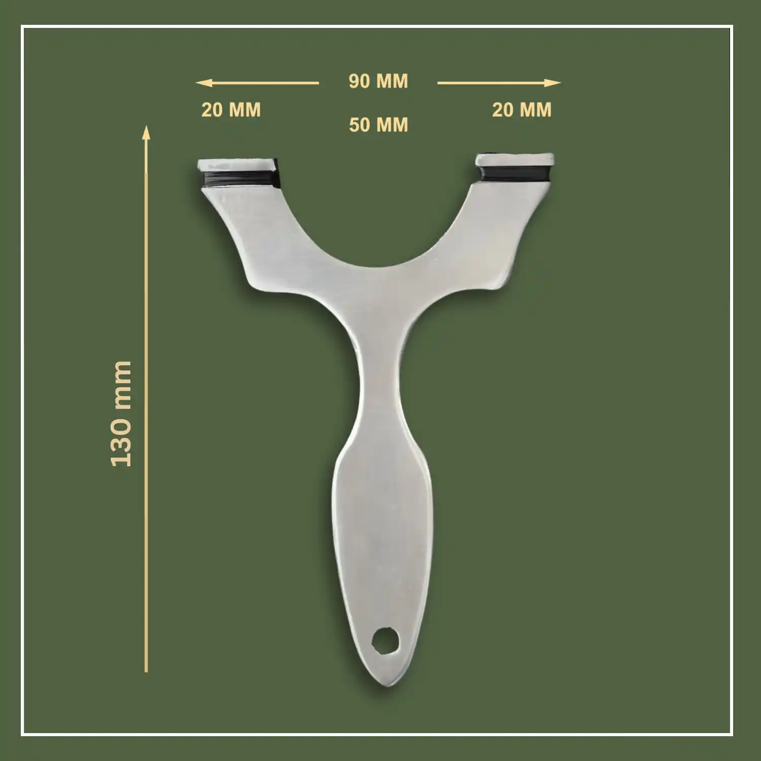 Outdoor Hunting Stainless Steel Slingshot / Gulel with Powerful Rubber | Model S50