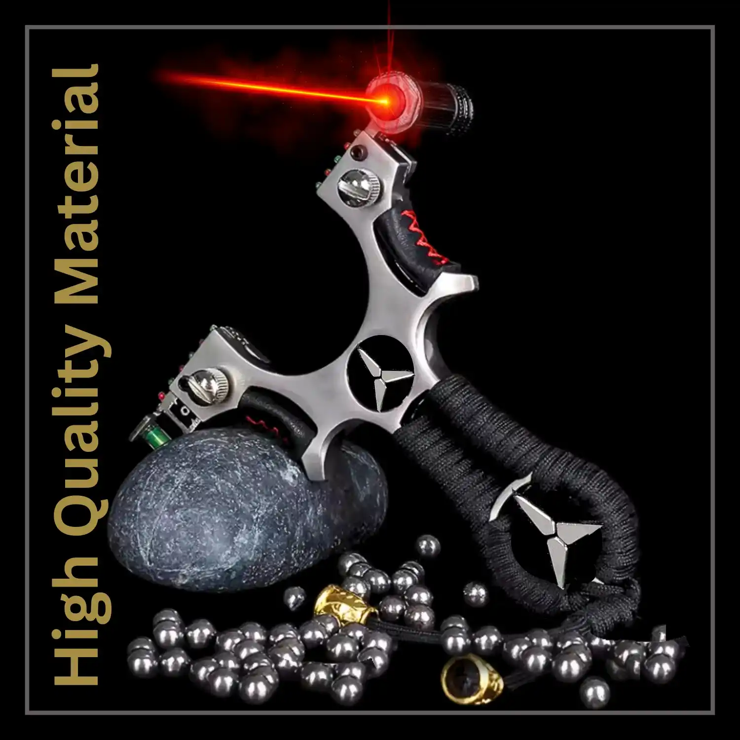 High Quality Stainless Steel Slingshot for Hunting with 50 Steelballs | Model S6