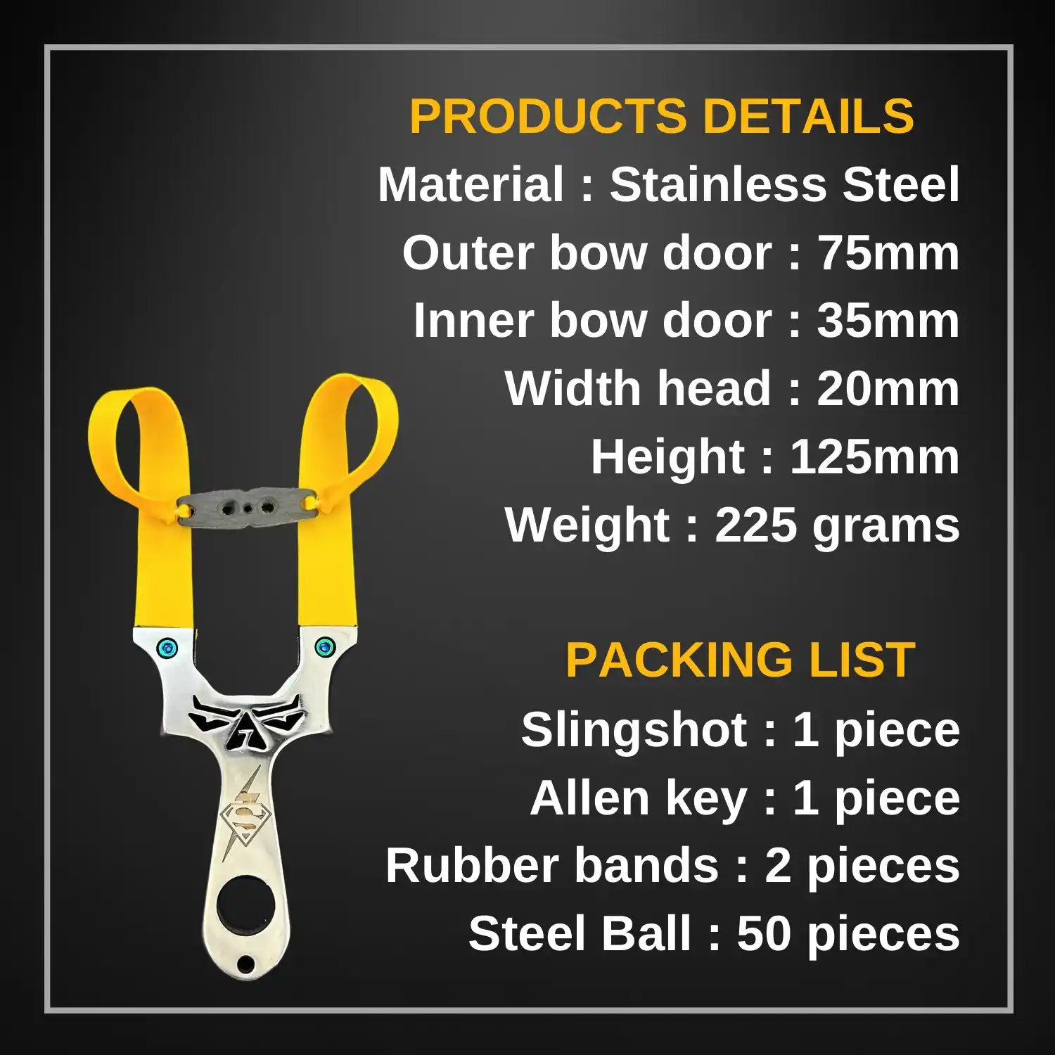 Professional Slingshot for Hunting with Powerful Rubber Band | Model S31