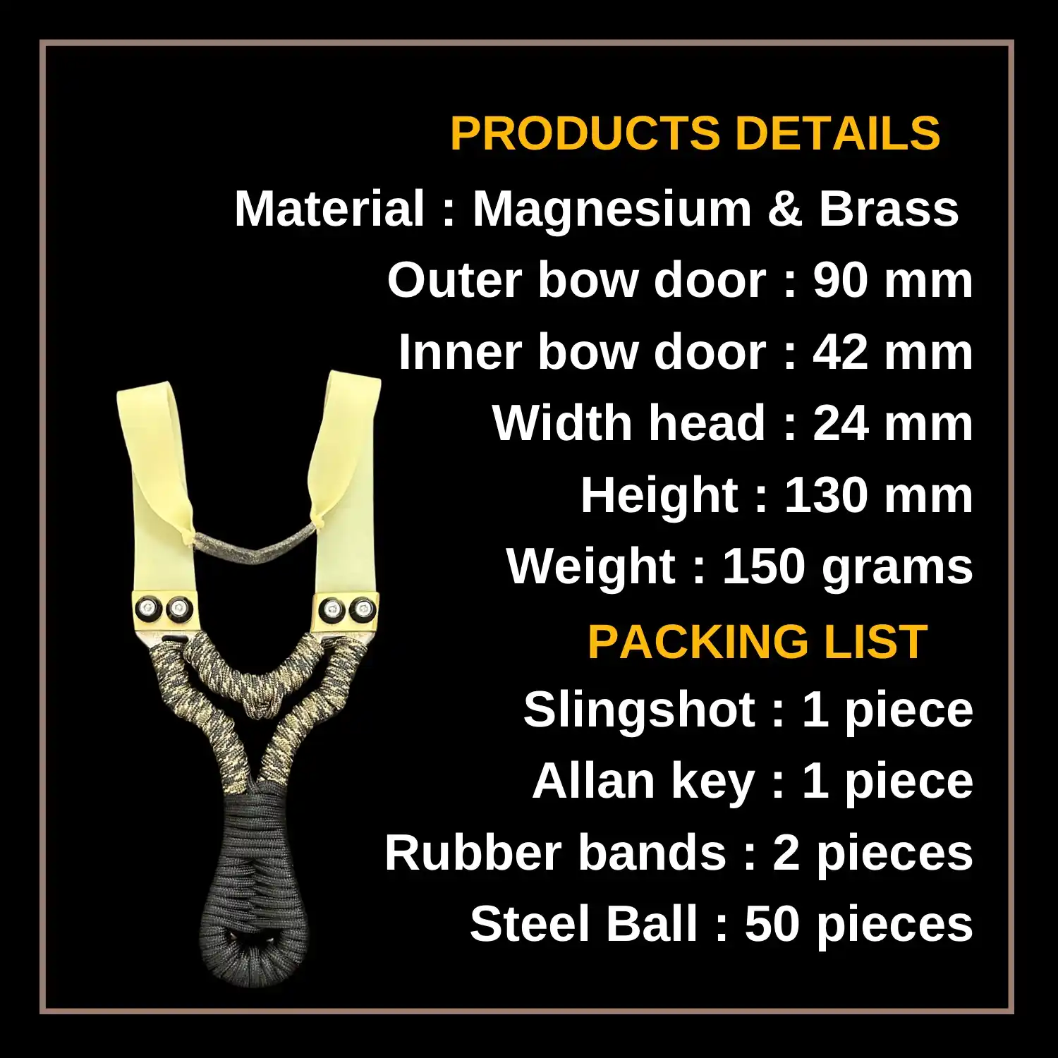 Professional Slingshot for Hunting – Model S46 | Powerful & Precise Catapult Rubber | High Precision Gulel | Made in England