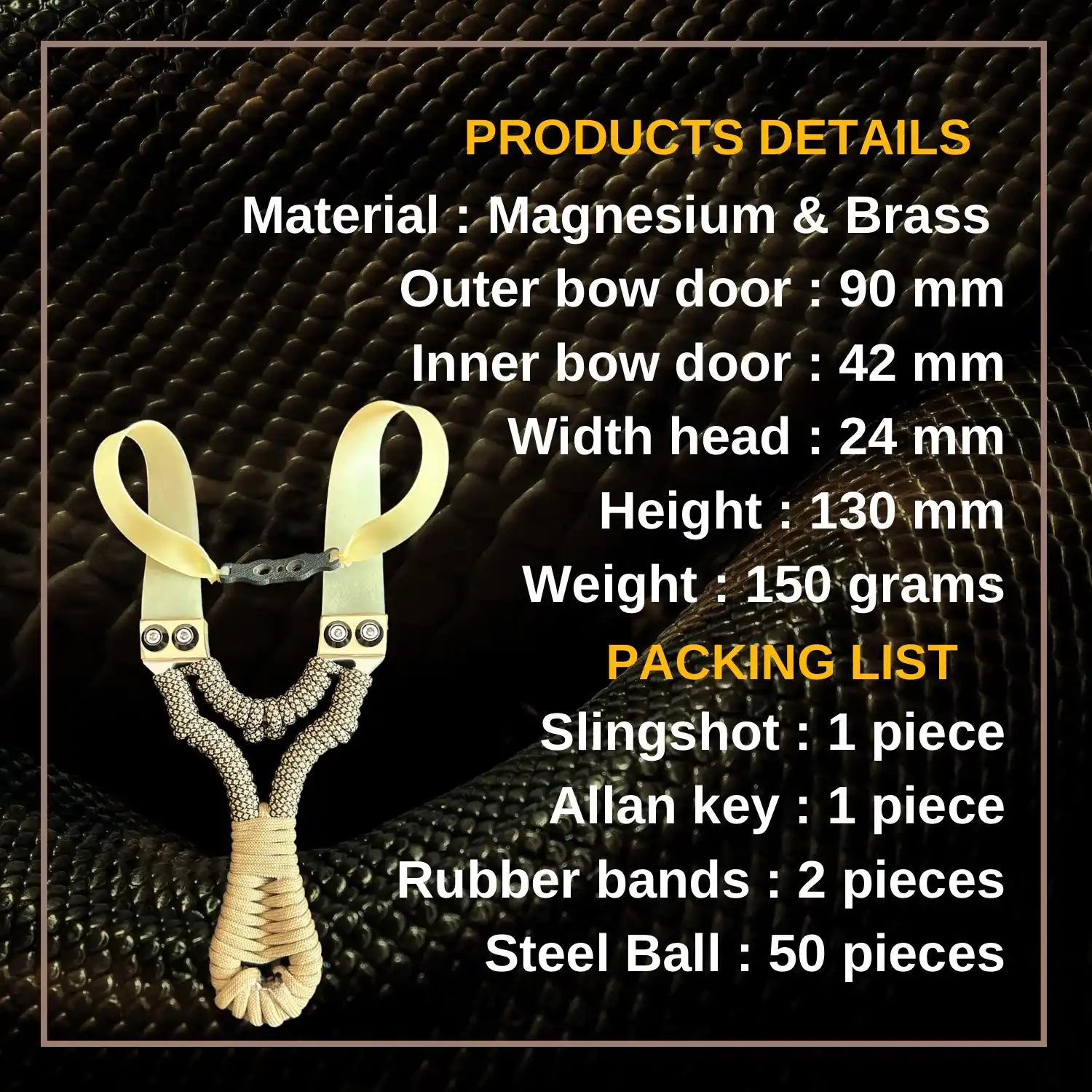 Powerful Slingshot for Hunting – Model S45 | High Power & Accuracy | Premium Catapult Rubber | Made in England