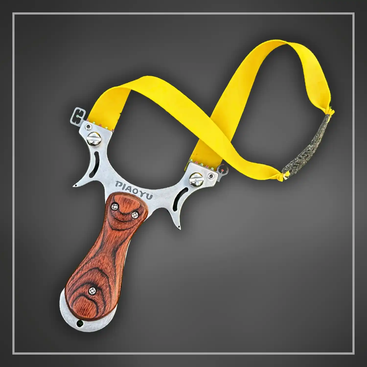 Easy Grip Stainless Steel Slingshot for Hunting with Flat Rubber Band | Model S36
