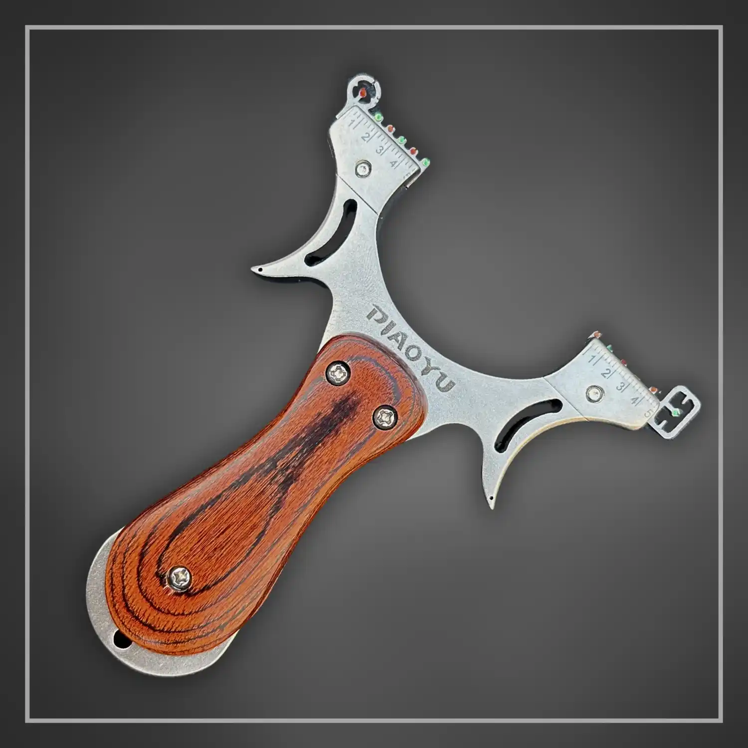 Easy Grip Stainless Steel Slingshot for Hunting with Flat Rubber Band | Model S36