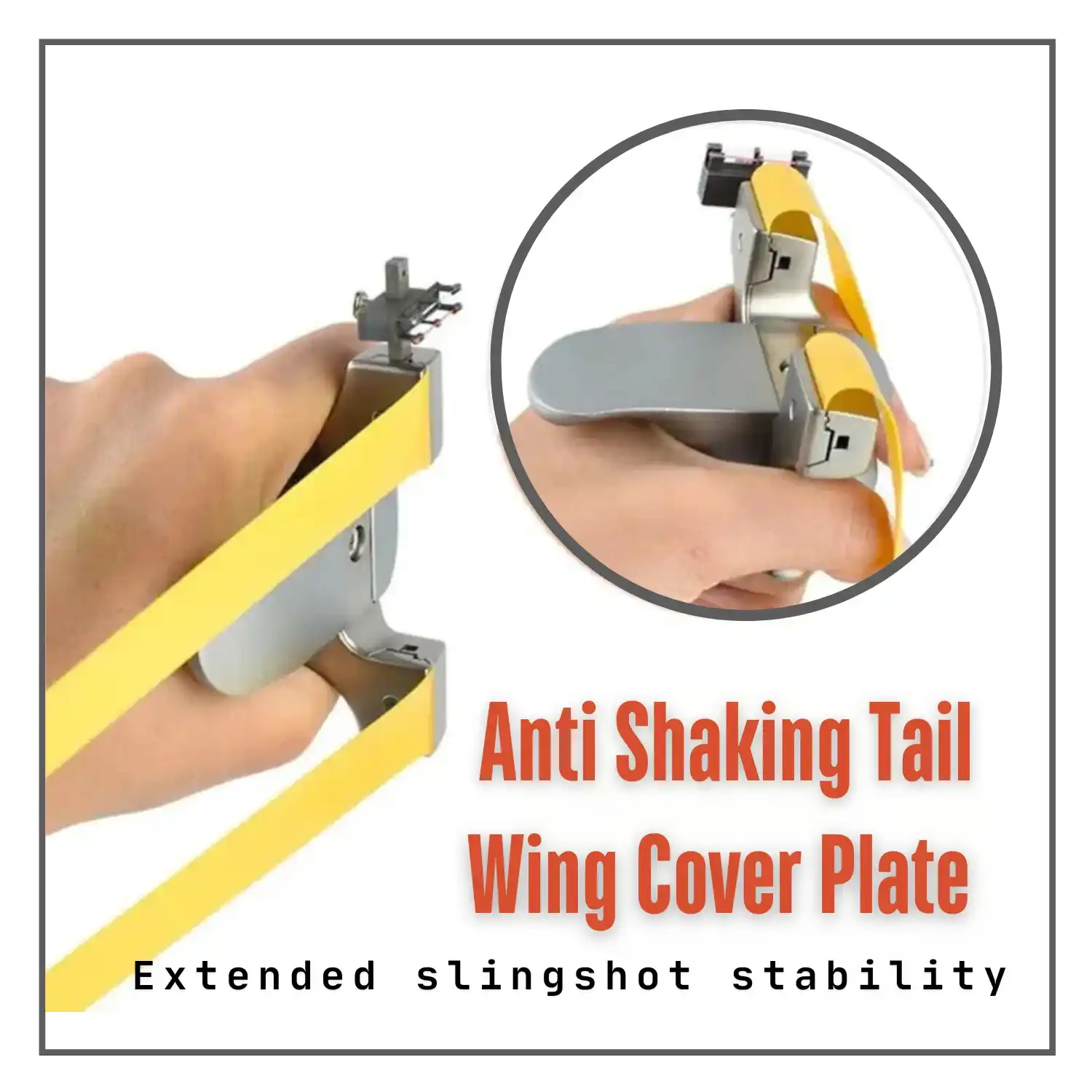 Hunting Steel Slingshot with anti shake tail wing cover plate | Model S8