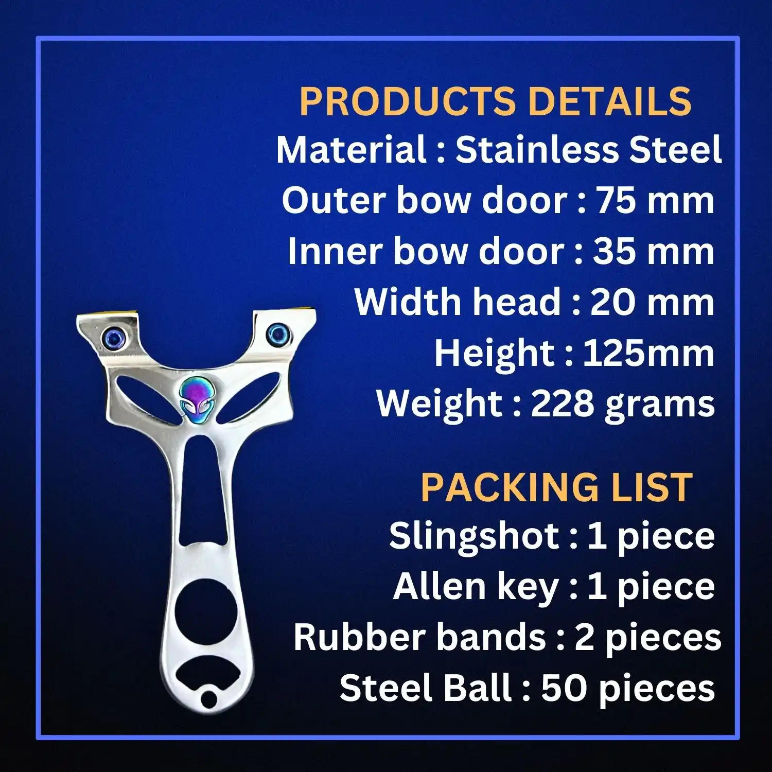 Powerful Slingshot for Hunting with Flat Rubber Band | Model S14