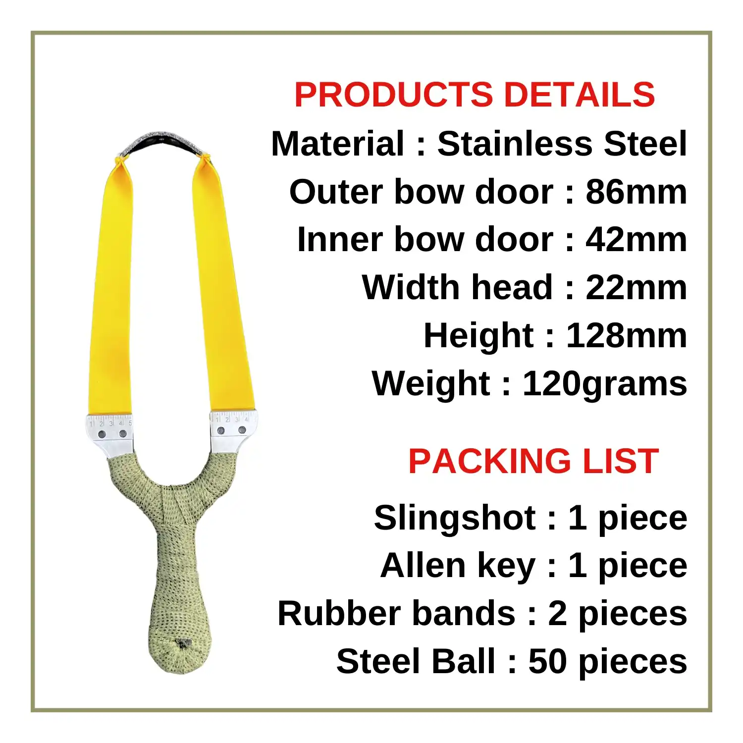Premium Light Weight Slingshot for Hunting | Ease to Grip | Model S11