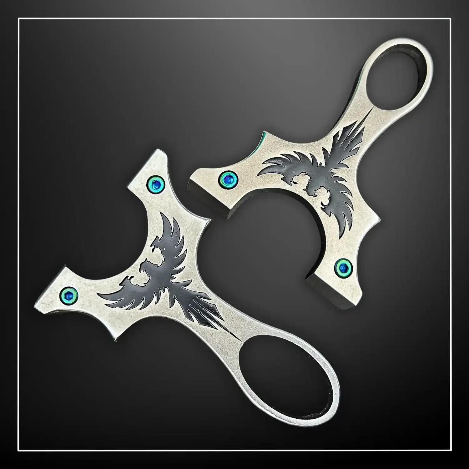 Powerful Stainless Steel Slingshot with Strong Rubber Band for Hunting | Model S2