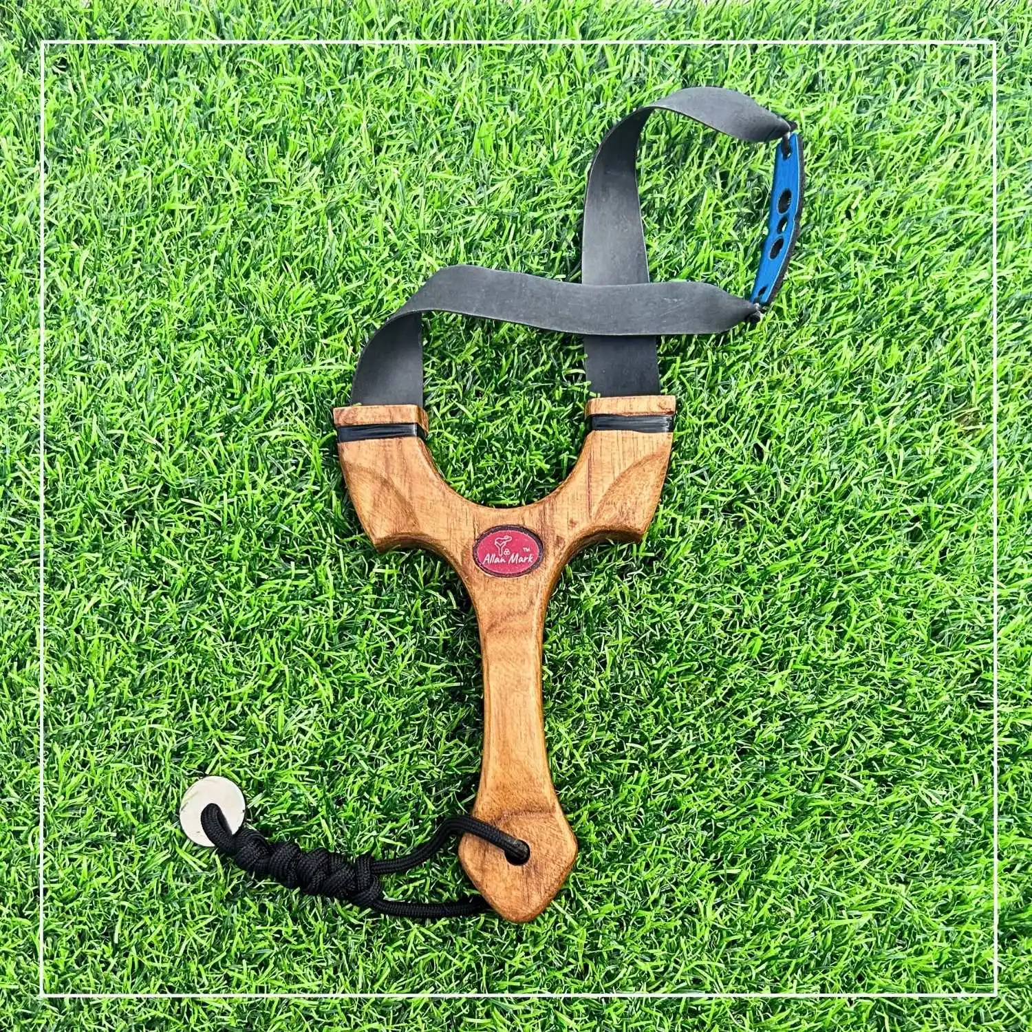 Strong Natural Wooden Slingshot for Hunting and Targeting Darts with Flat Rubber Bands | Model S13