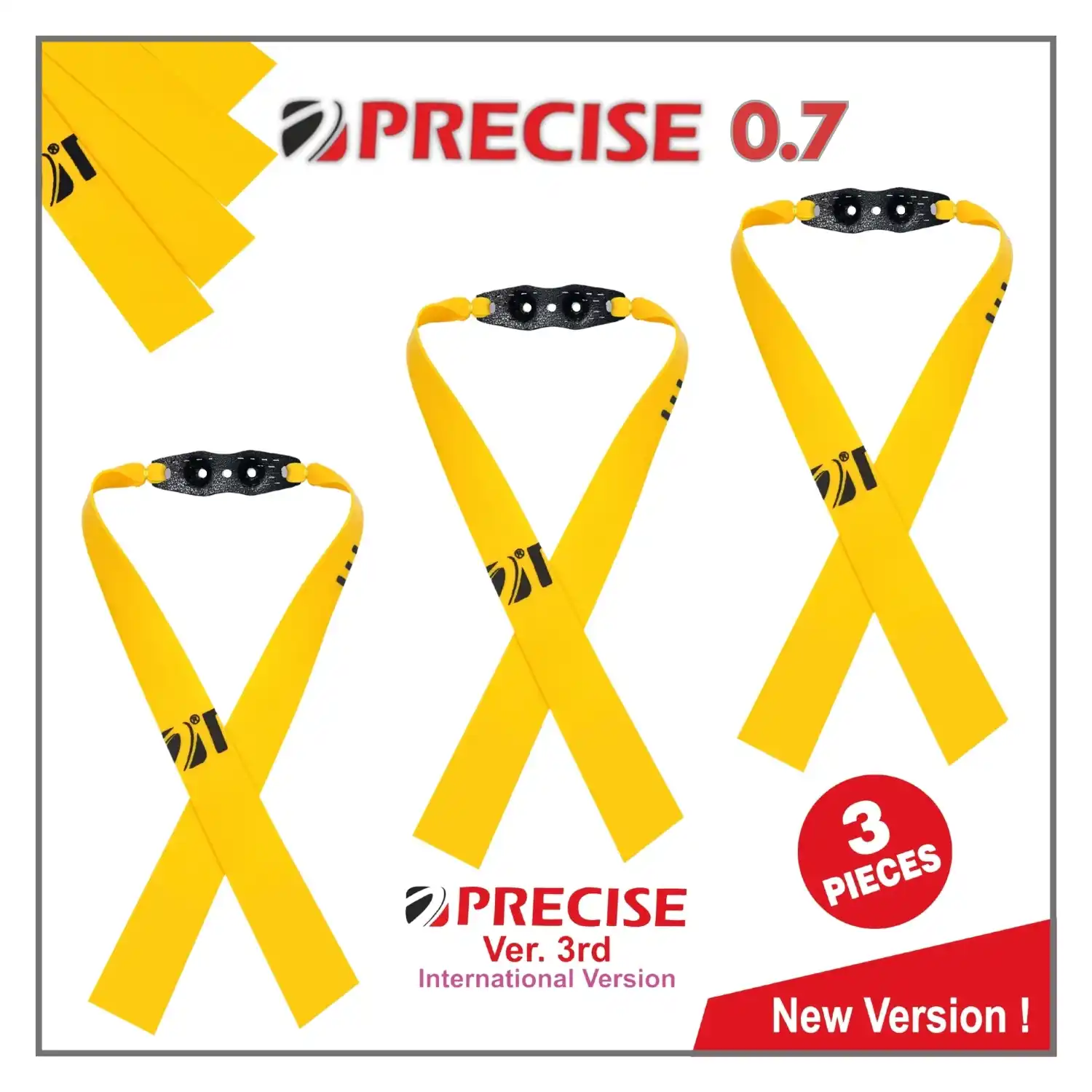 Precise 0.7 Slingshot Rubber Bands (3 Pieces) | High Elastic Latex Flatbands | Durable Replacement Bands for Hunting & Target Practice