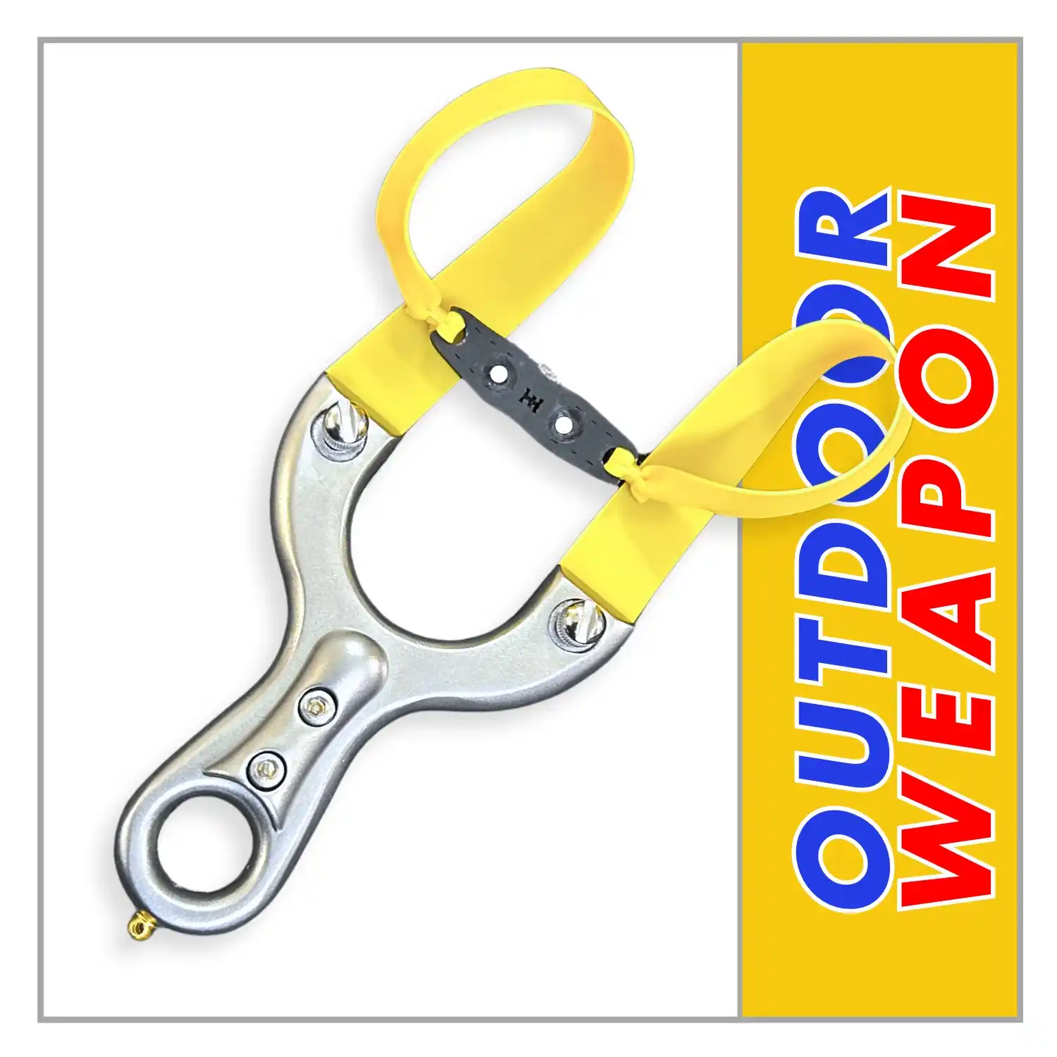 Professional Gulel / Slingshot for Hunting and Camping | Silver | Pack of 1 | Model No : S59