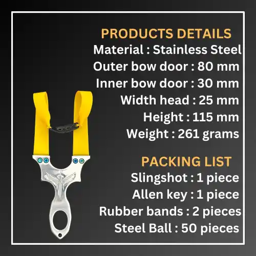 Powerful Stainless Steel Slingshot for Hunting | Model S25